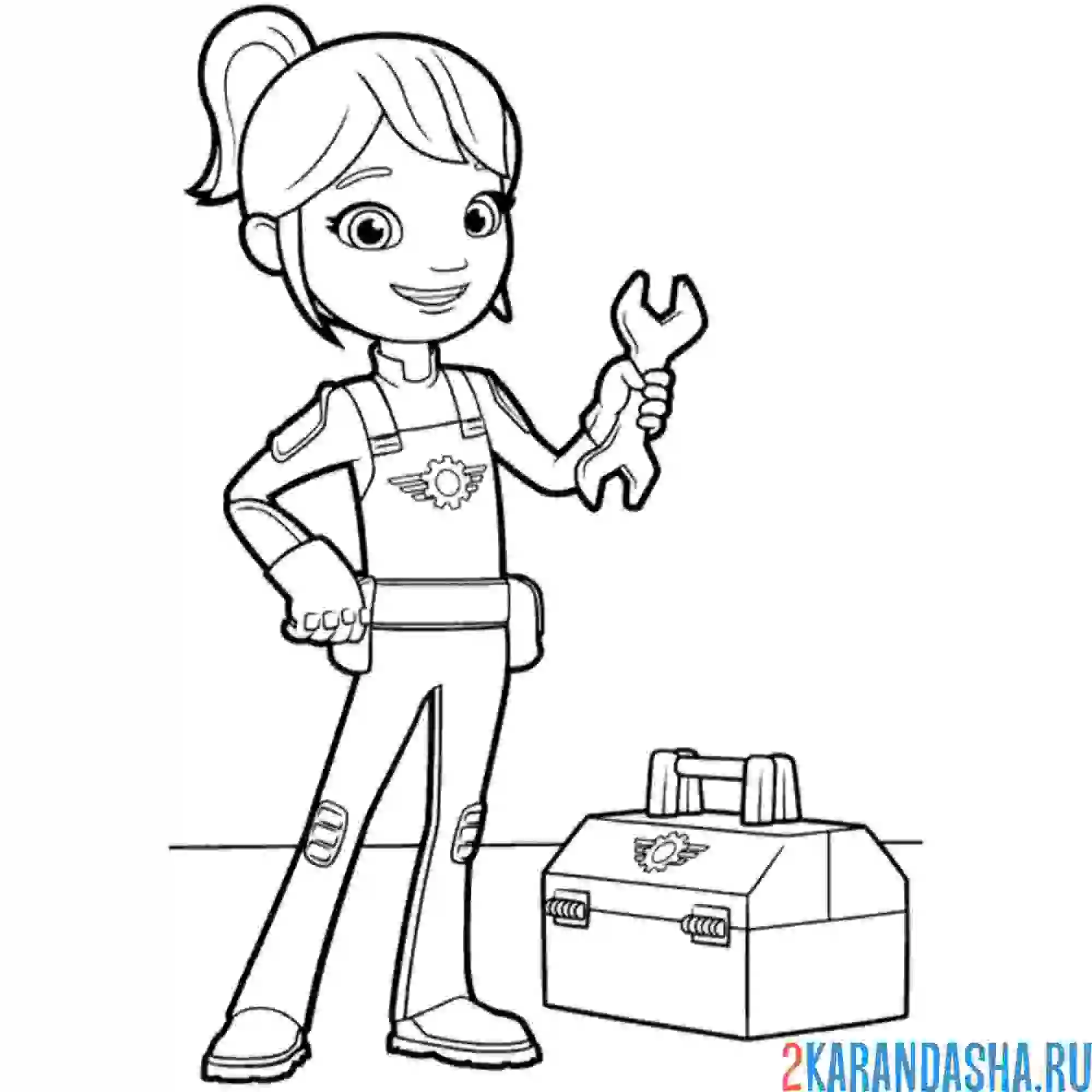 Раскраска гэбби с ключом