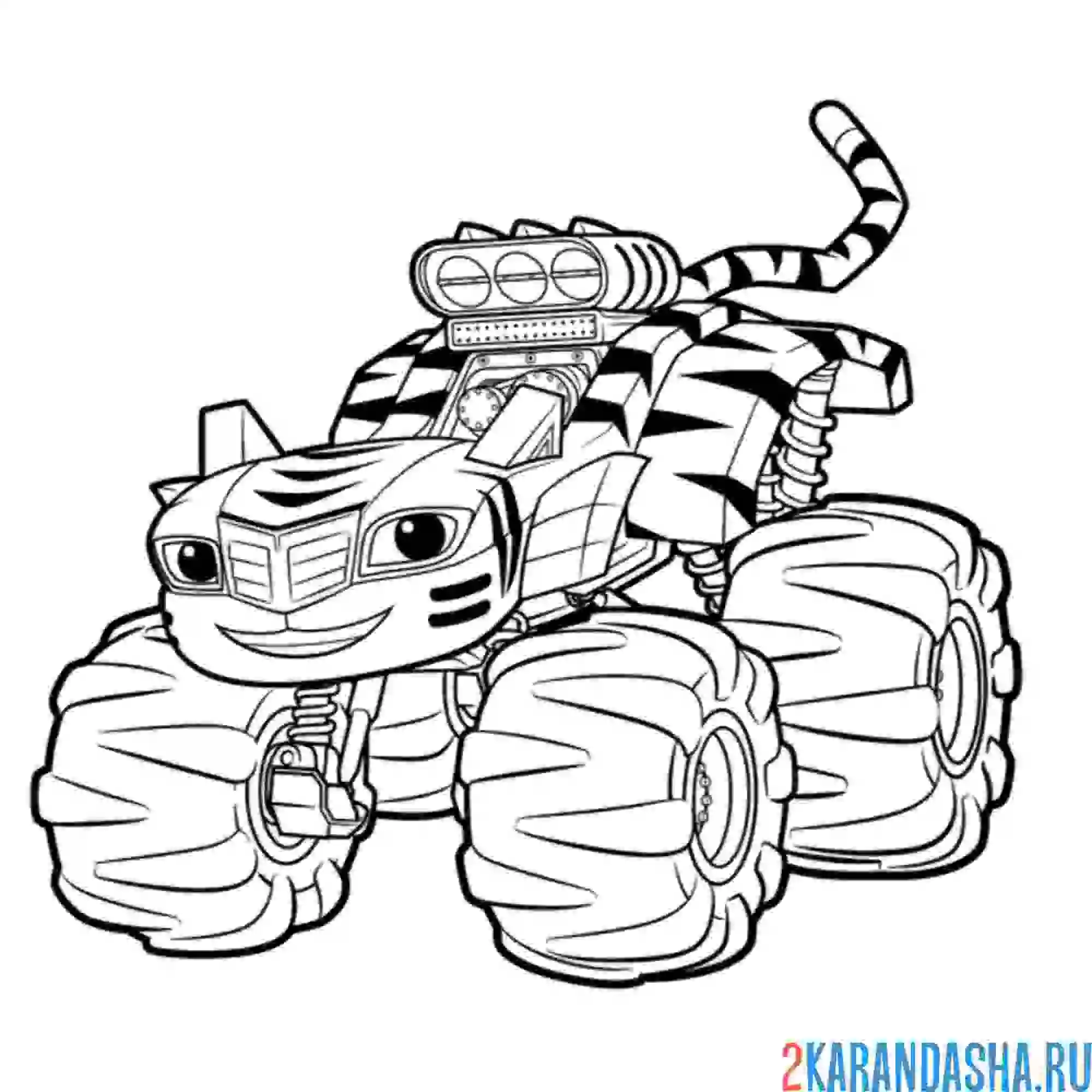 Раскраска крушила тигр