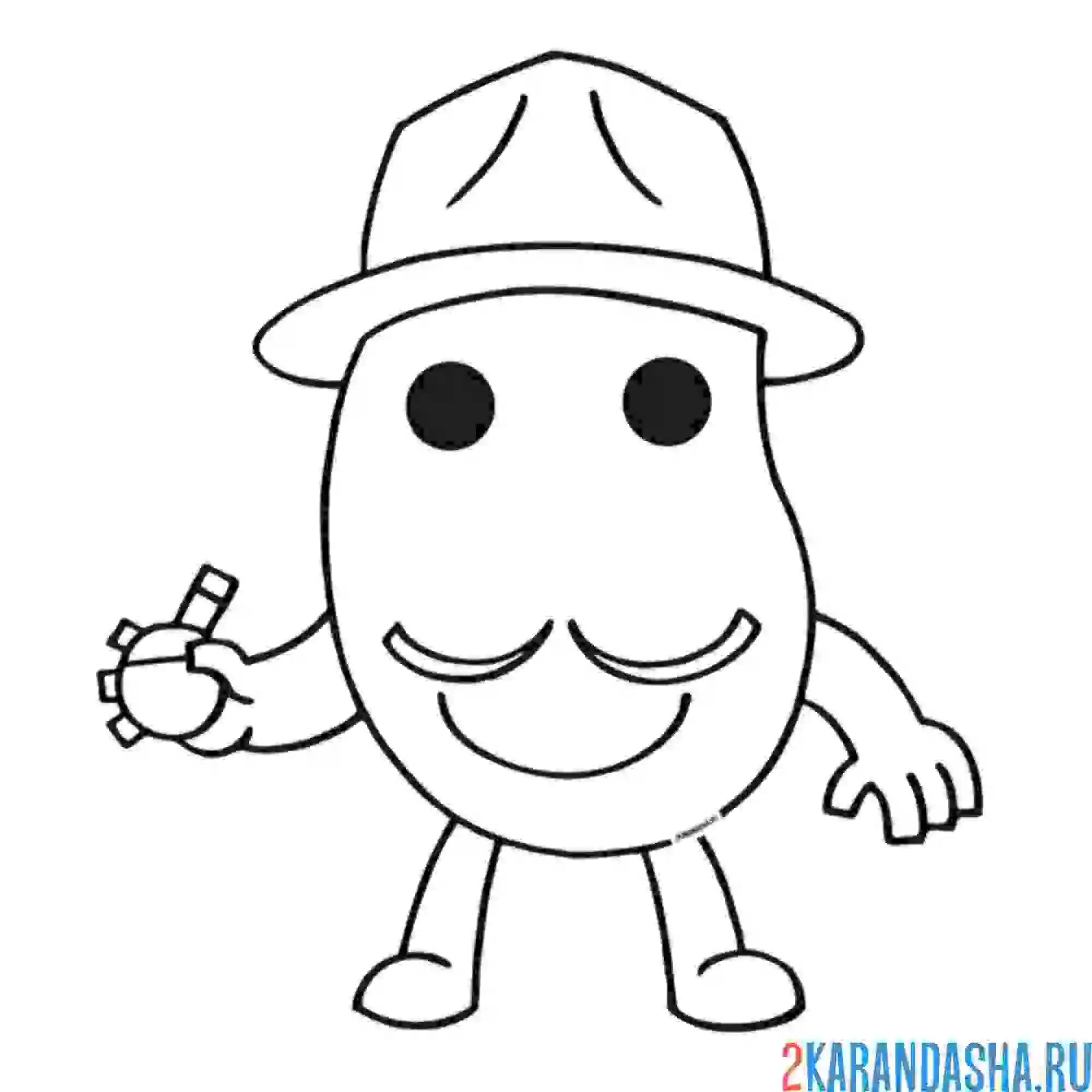 Раскраска мистер пи