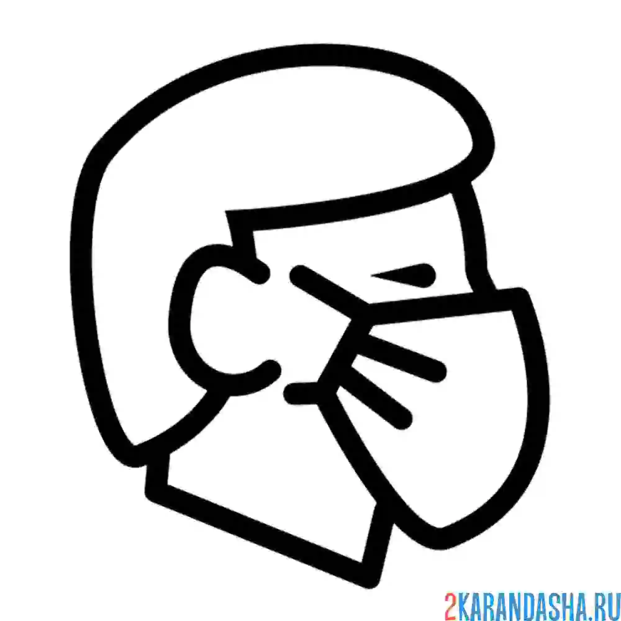 Раскраска человек в маске