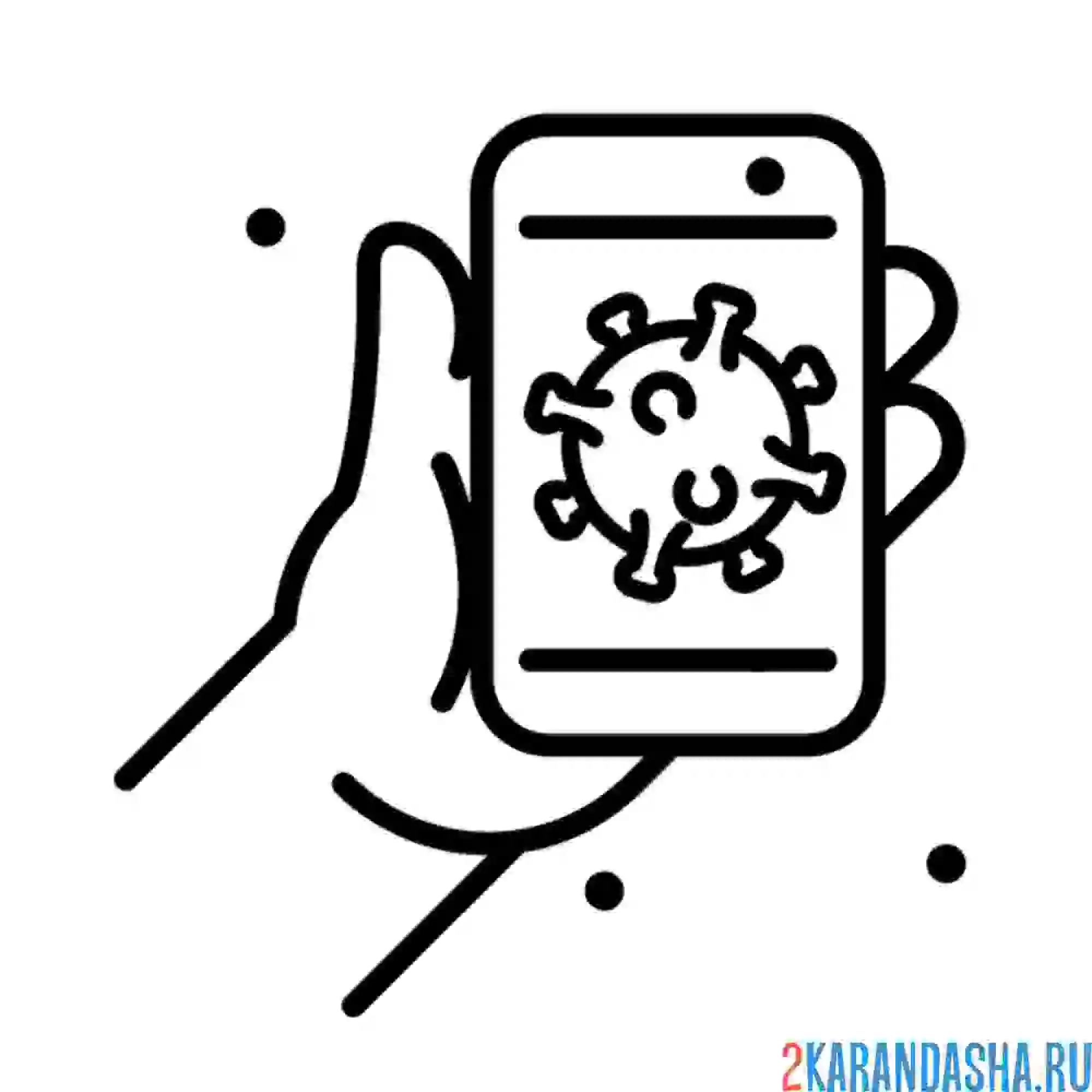 Раскраска микробы на телефоне