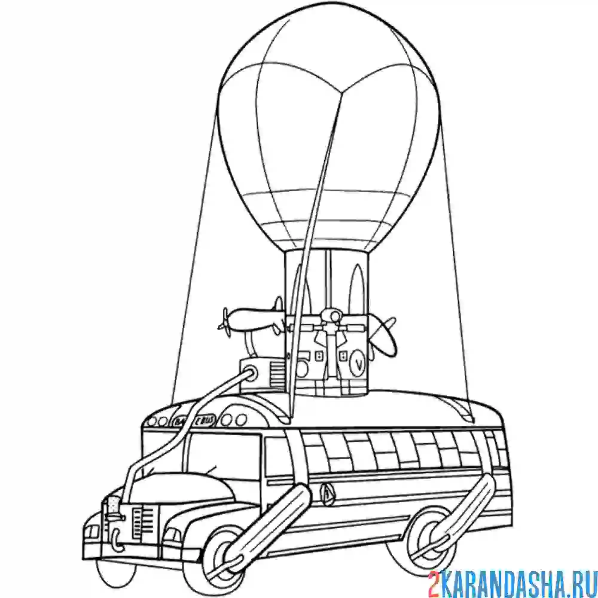 Раскраска боевой автобус