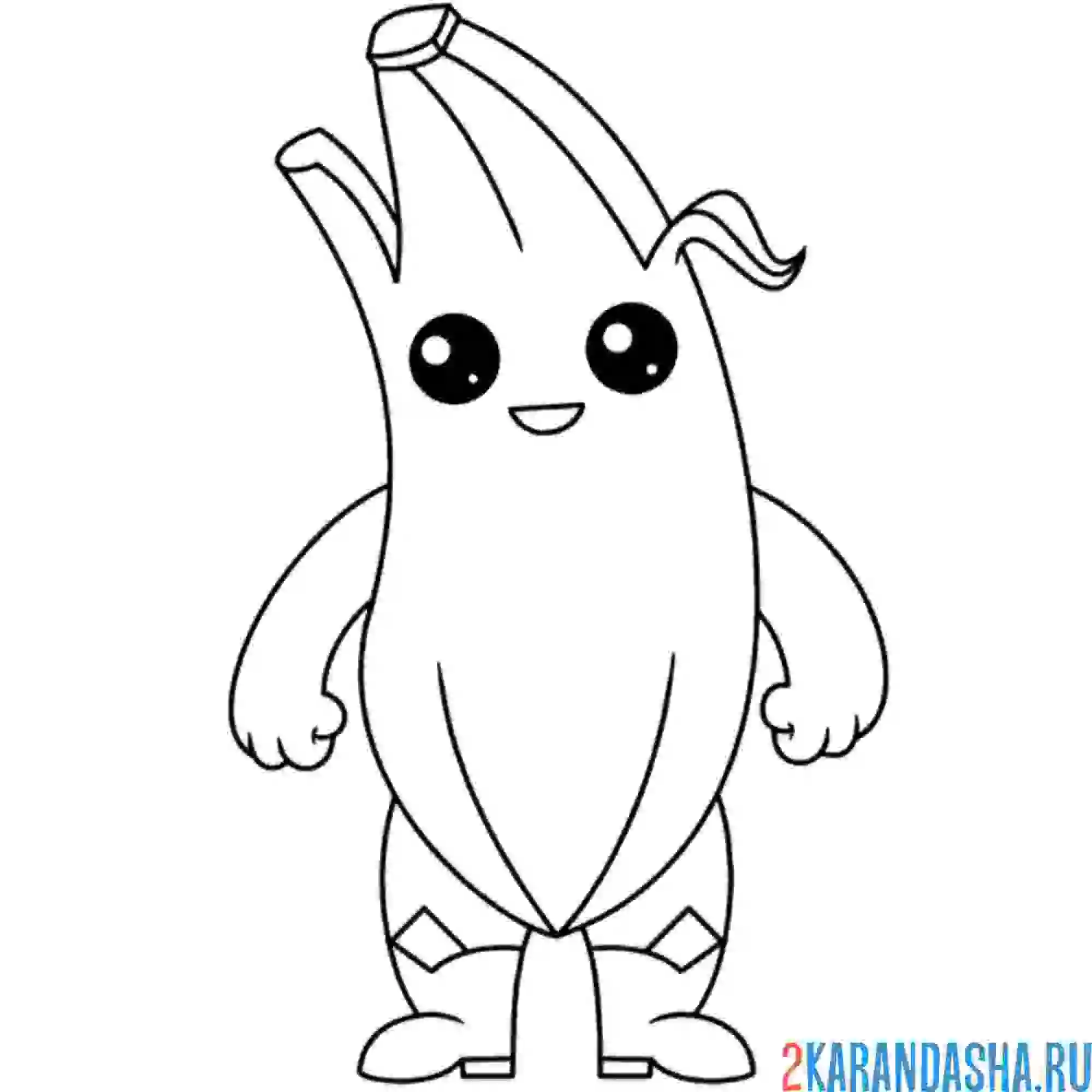 Раскраска скин банан