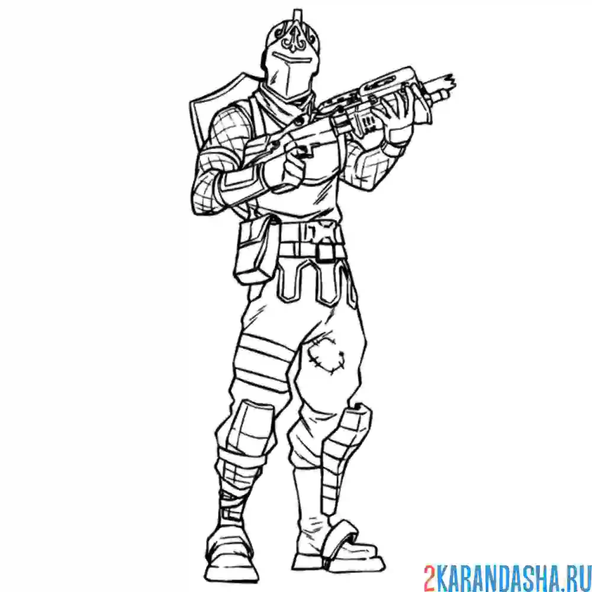 Раскраска скин черный рыцарь