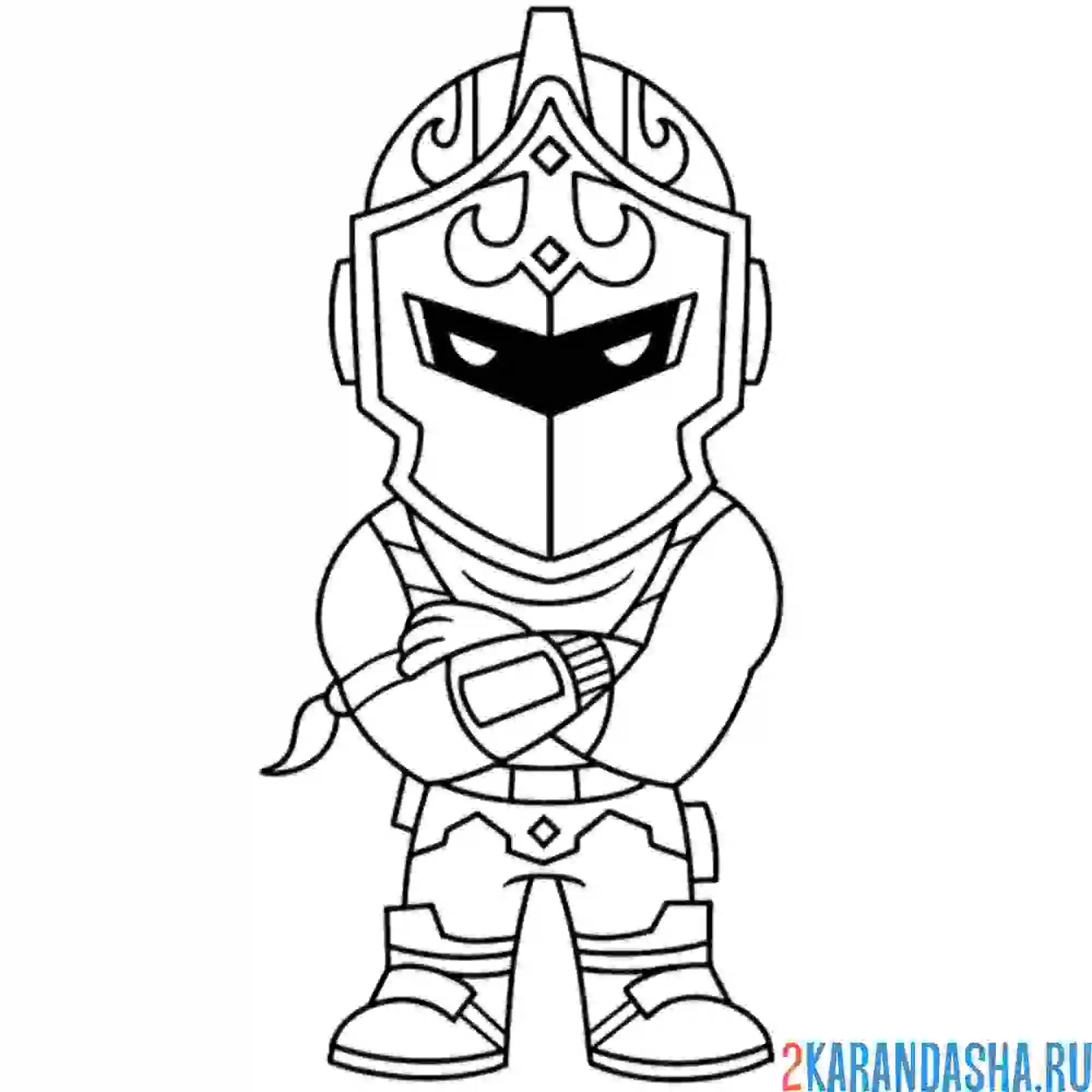 Раскраска черный рыцарь