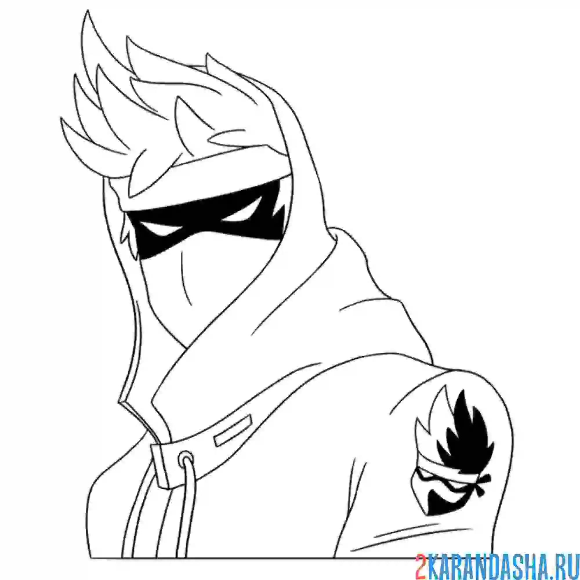 Раскраска ниндзя ворон