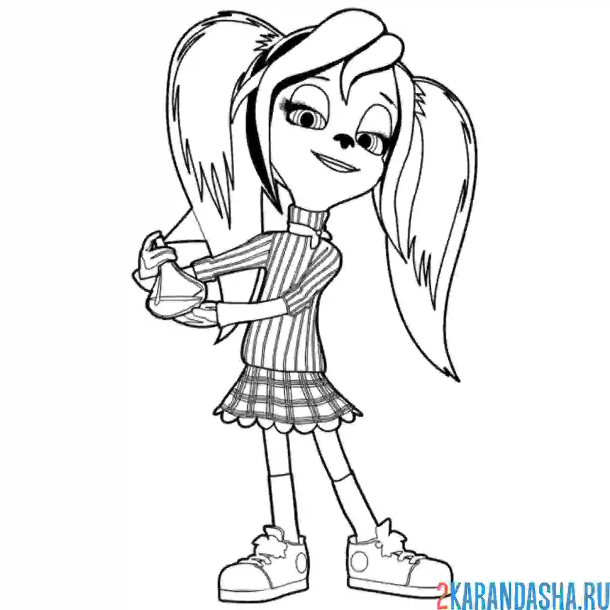 Раскраска роза и духи барбоскины