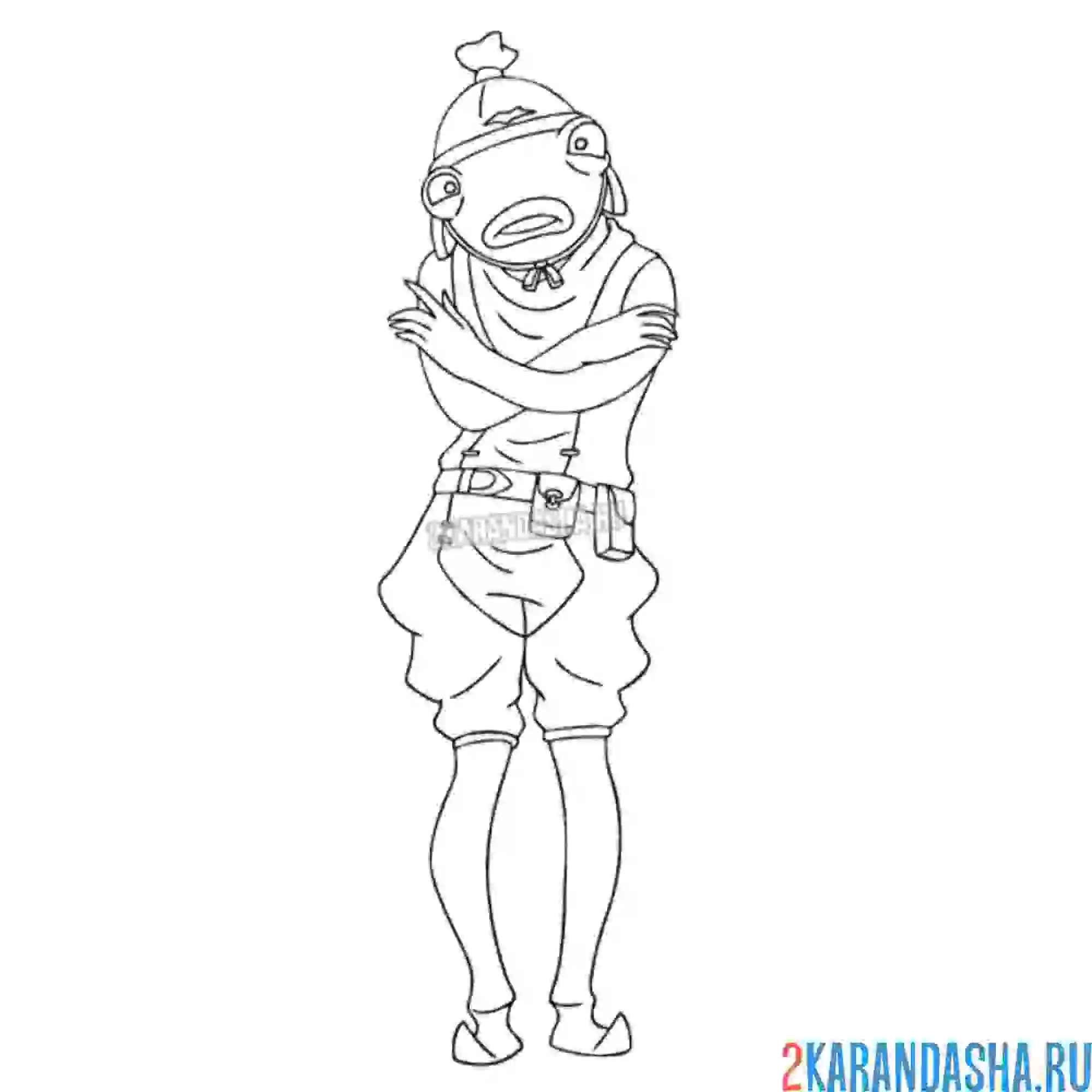 Раскраска ледяной карась