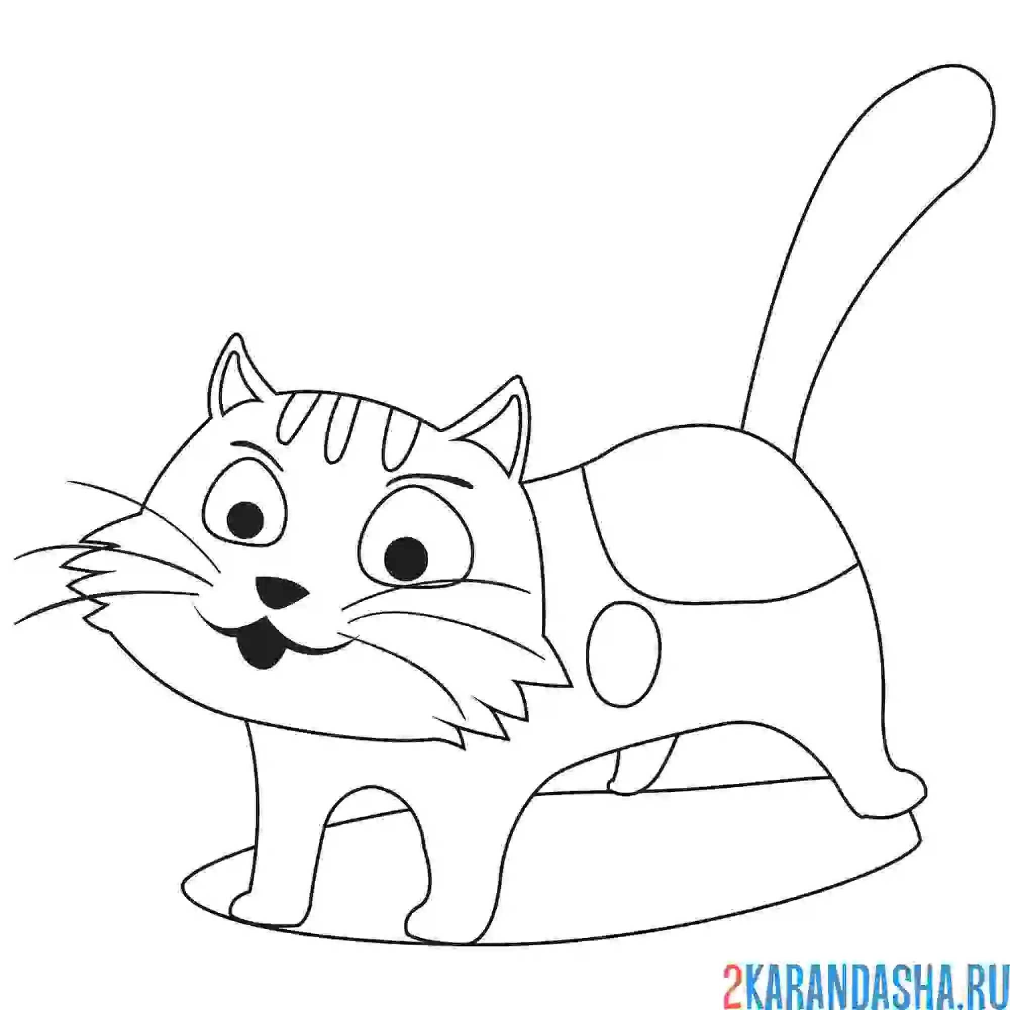 Раскраска кот хулиган