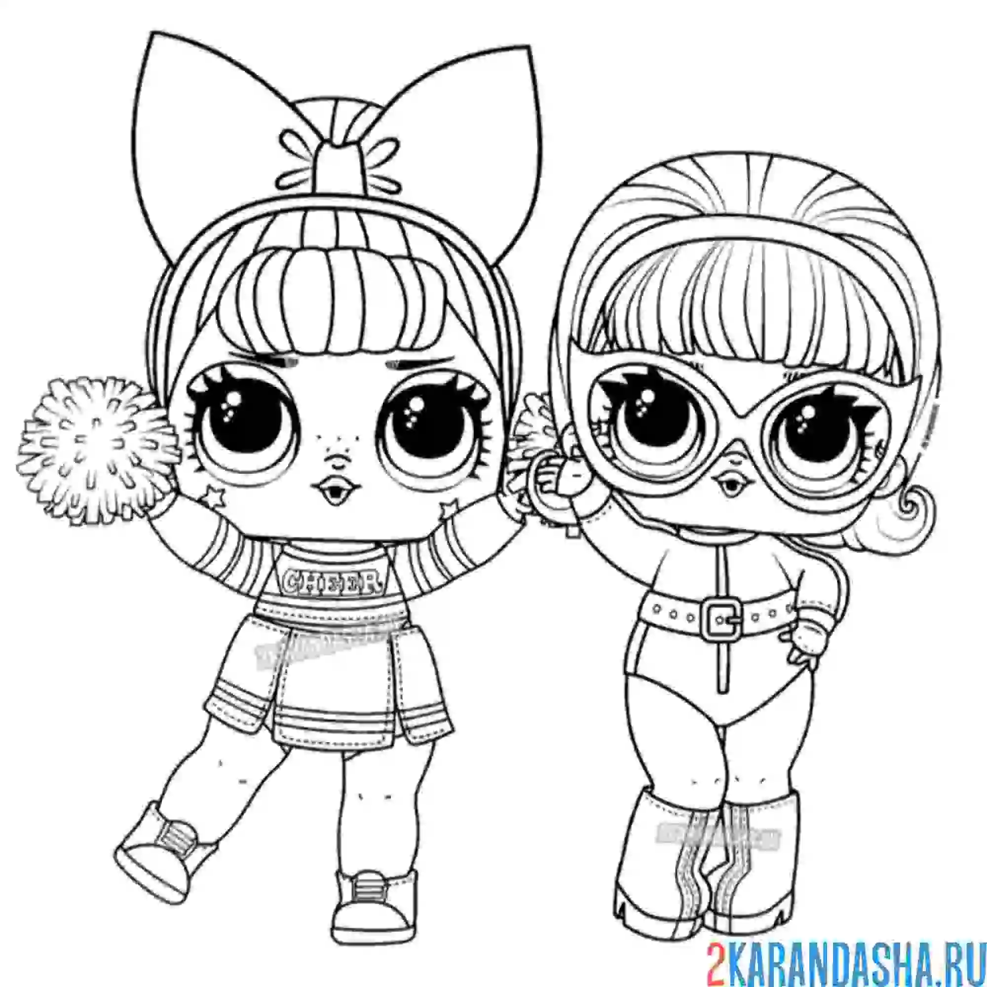 Раскраска пара кукла лол новые 2021