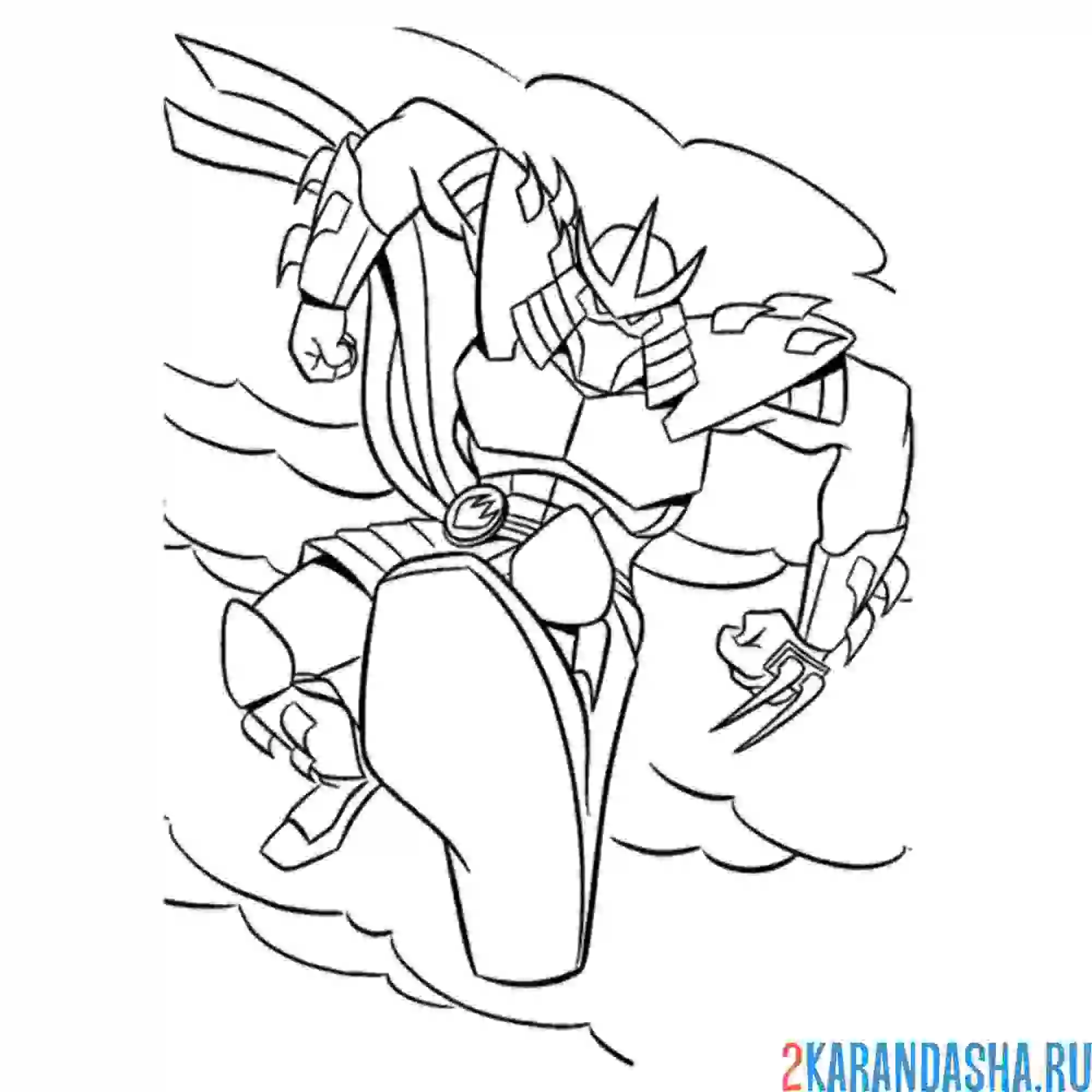 Раскраска злодей шреддер