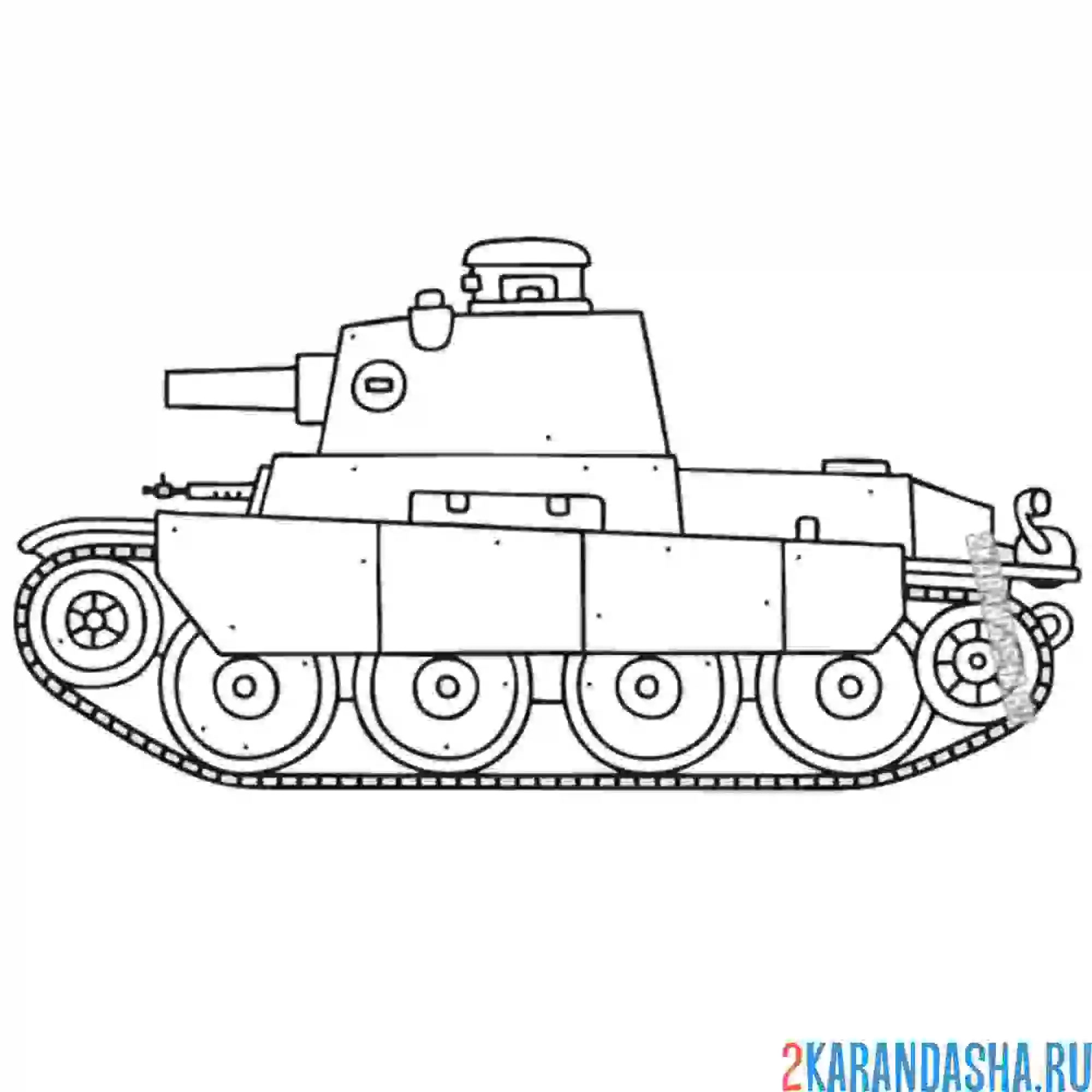 Раскраска французский танк