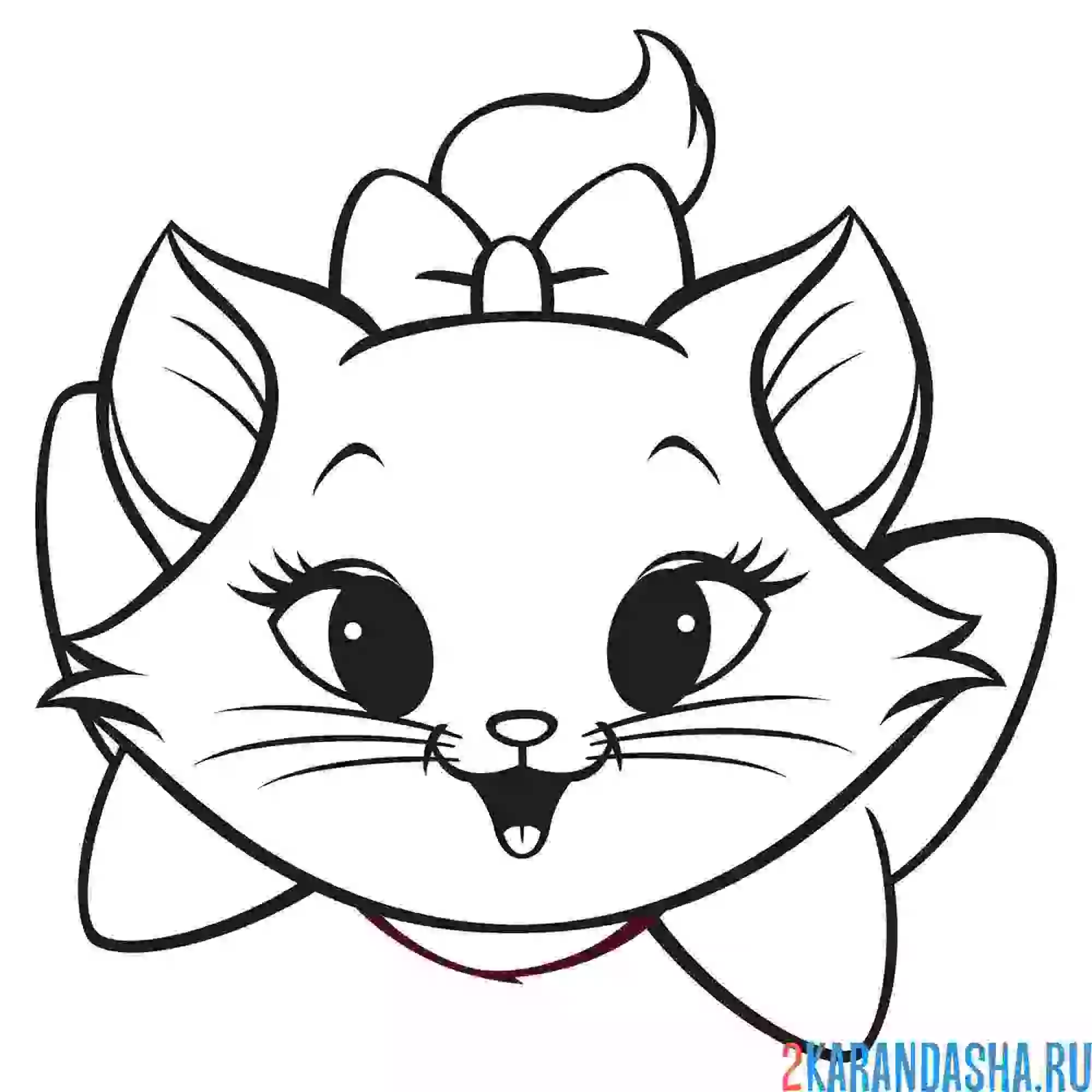 Мордочки кошек шаблон