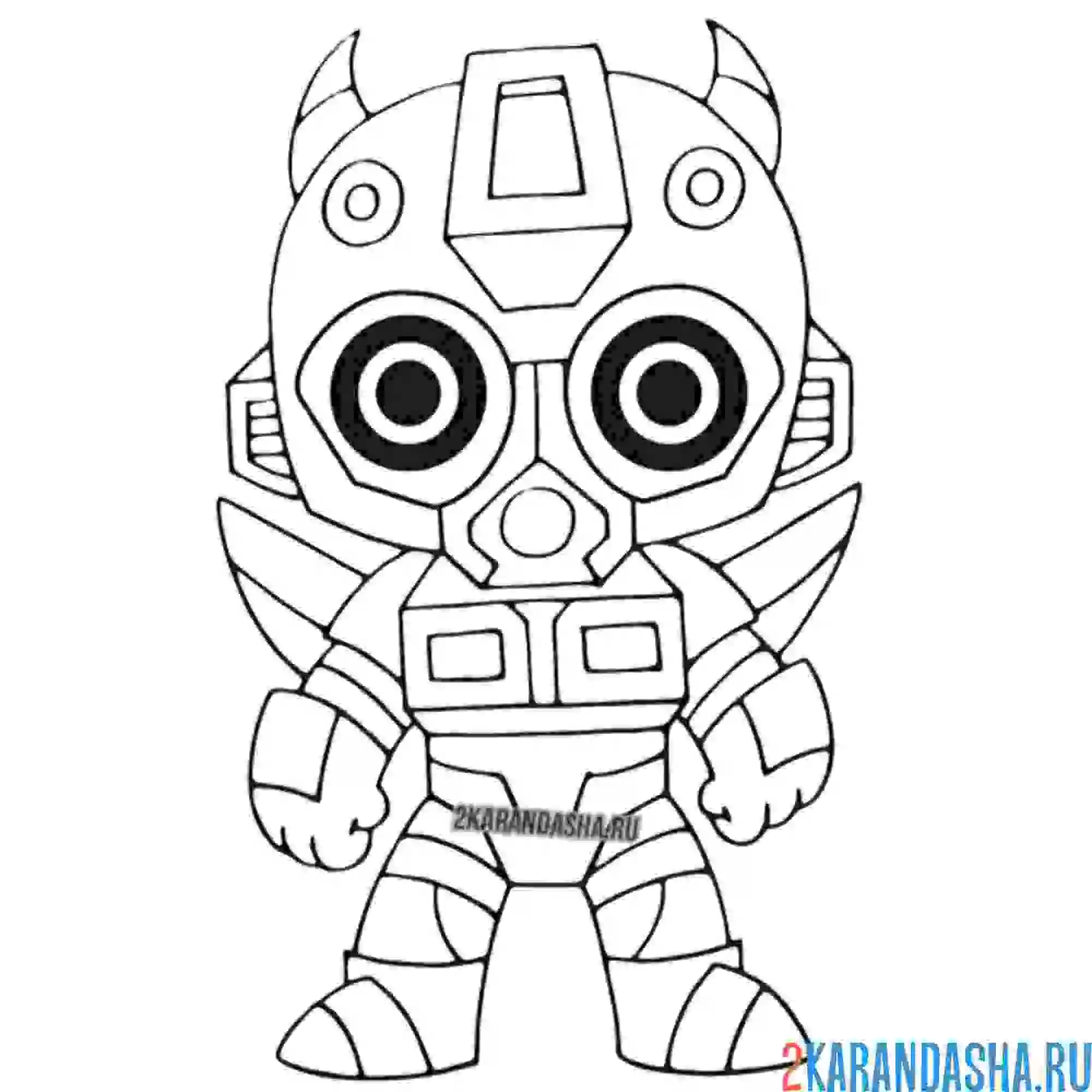 Раскраска бамблби трансформер