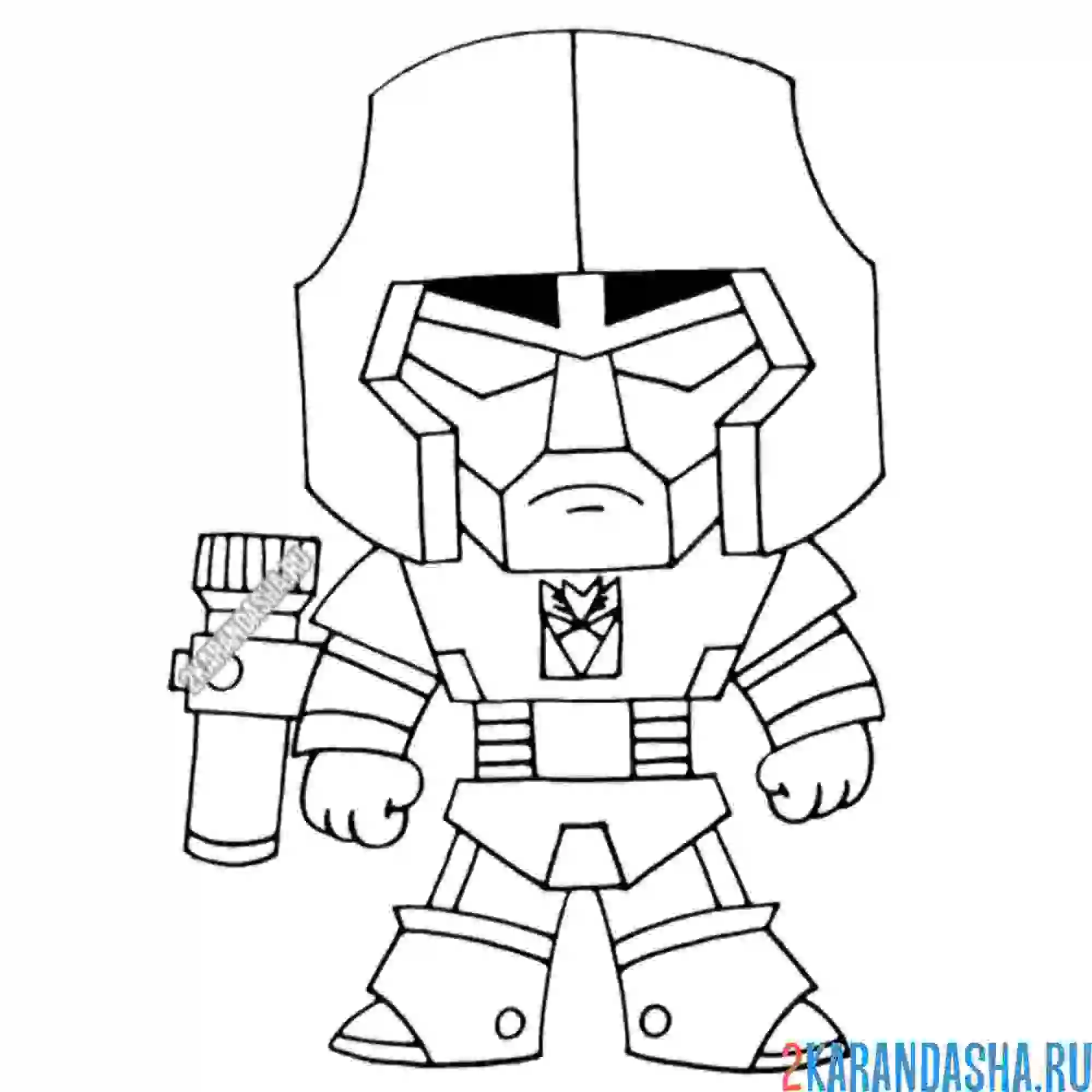 Раскраска злой мегатрон