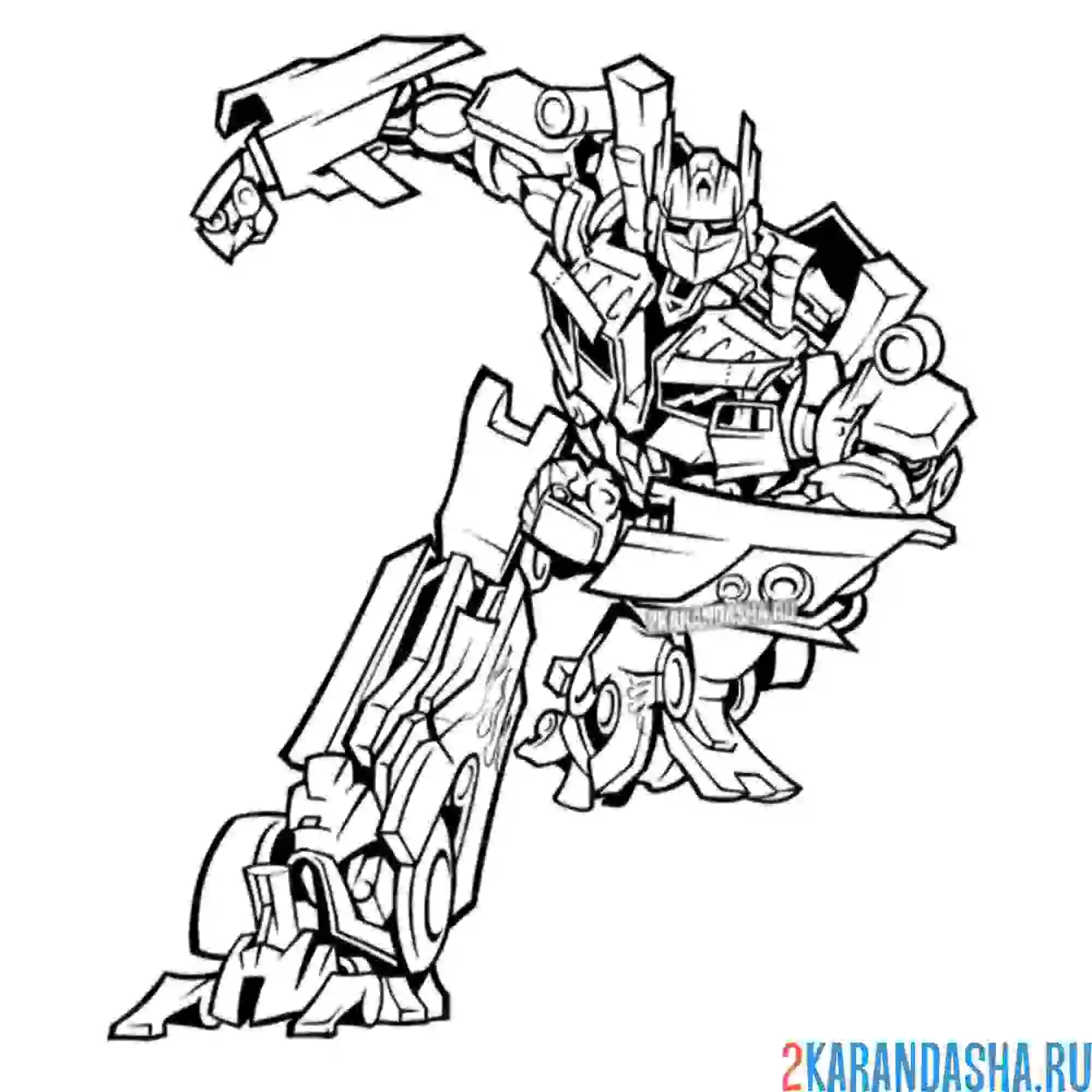 Раскраска лидер оптимус прайм трансформеры