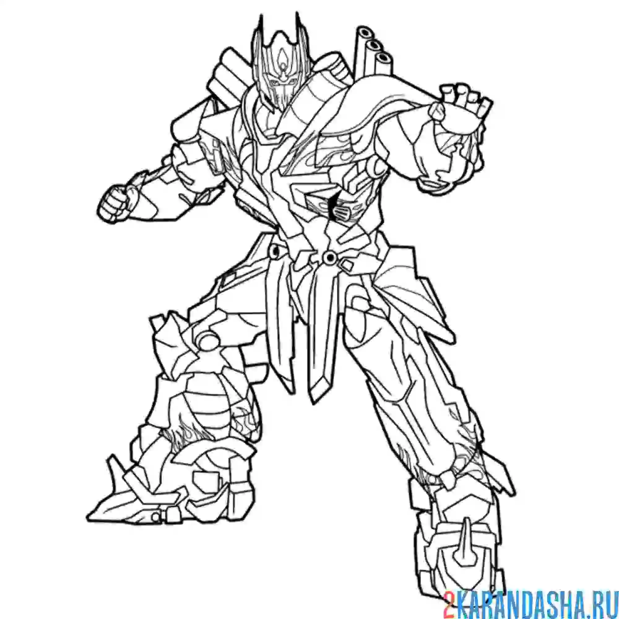 Раскраска десептикон злой