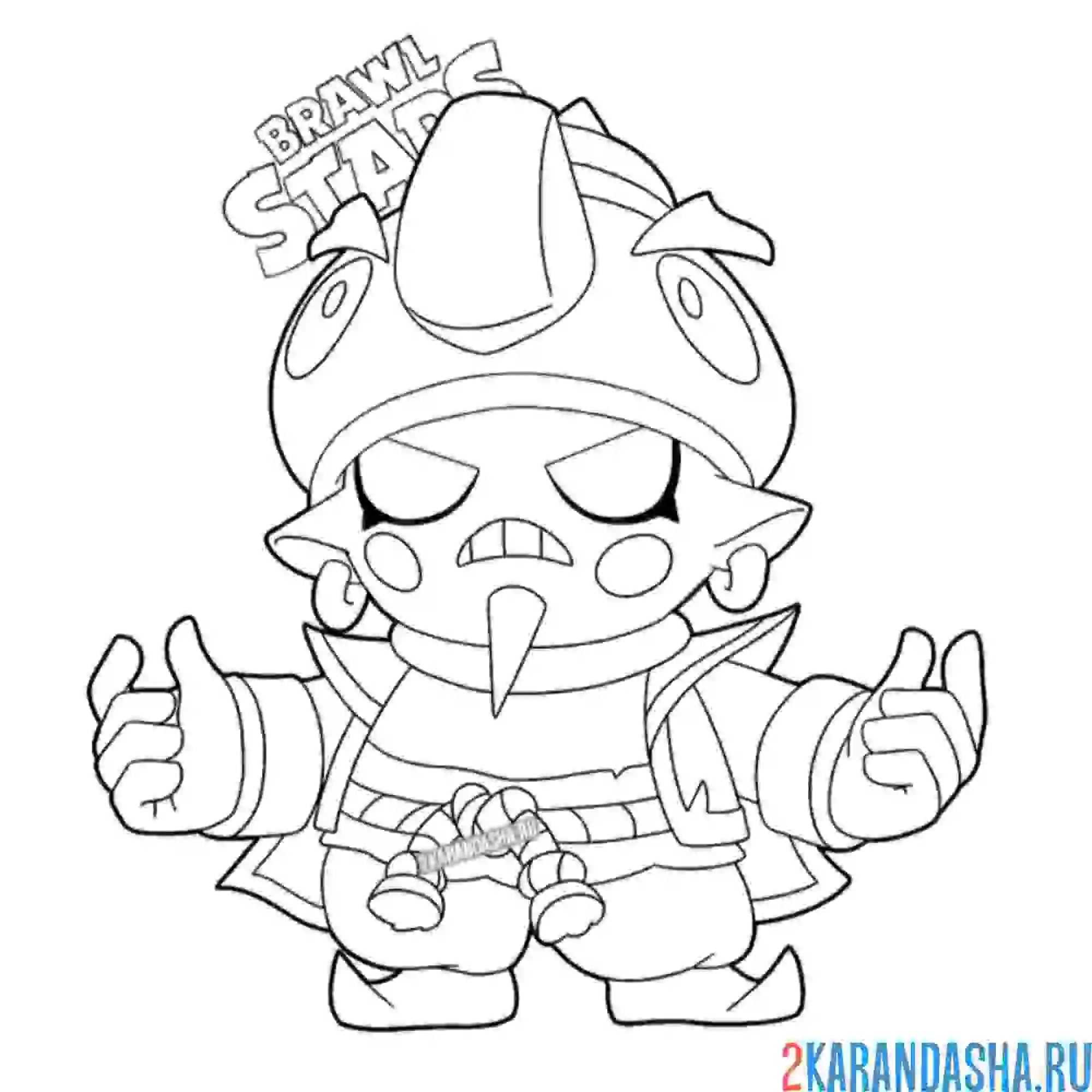 Раскраска злой джин (evil gene)