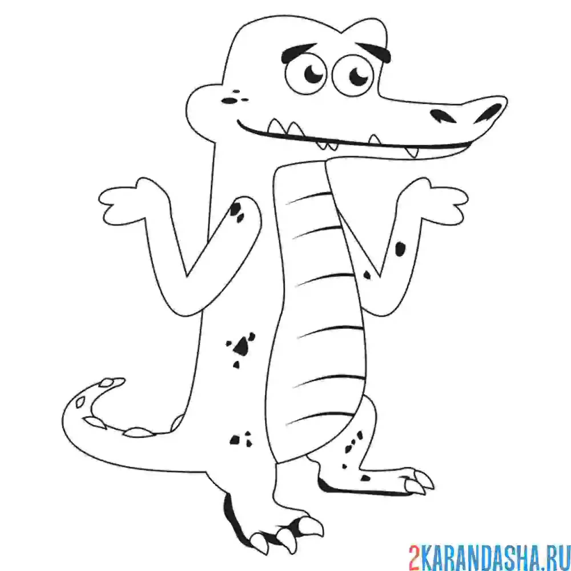 Раскраска крокодил не знает