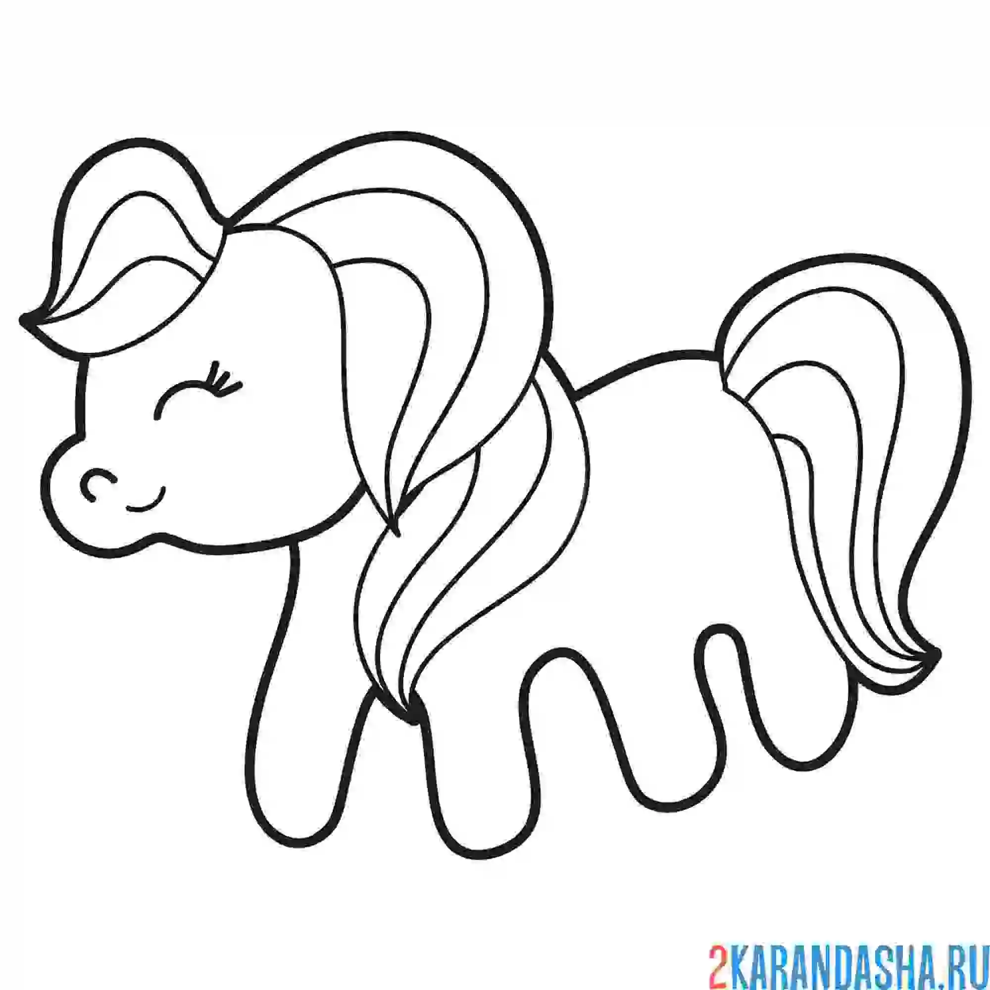 Раскраска лошадка имбирное печенье