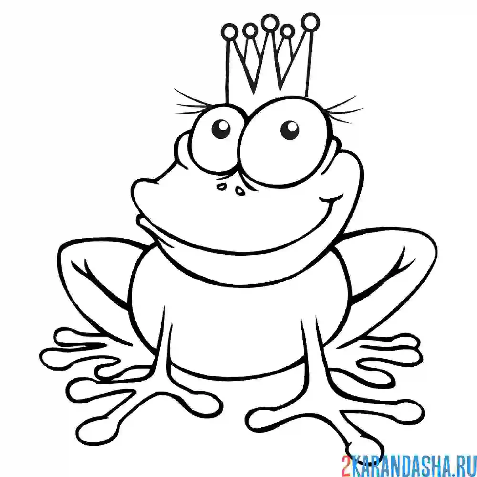 Раскраска царевна лягушка из сказки