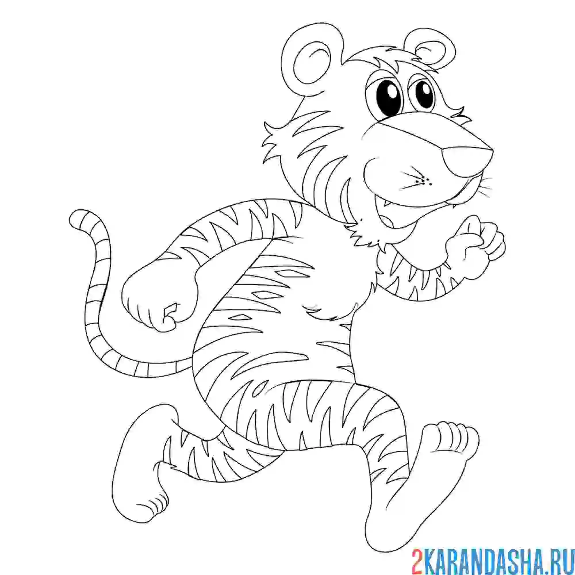Раскраска саблезубый тигр