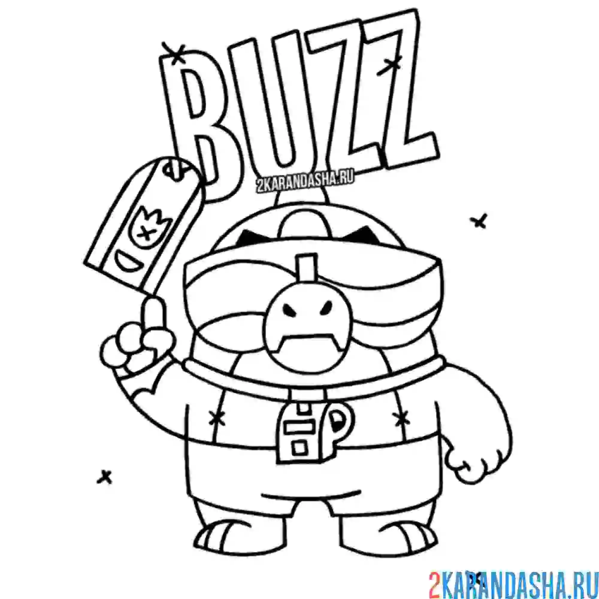 Раскраска базз новый боец