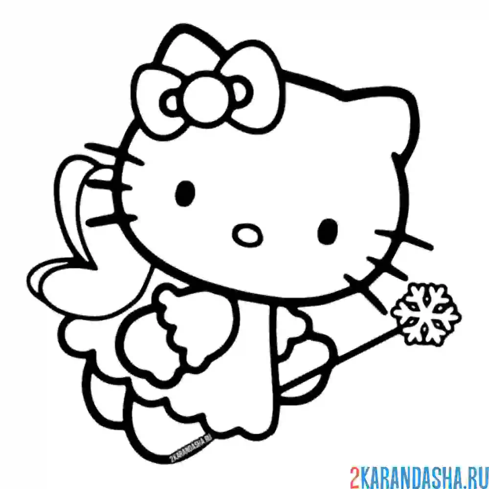 Раскраска хелло китти фея