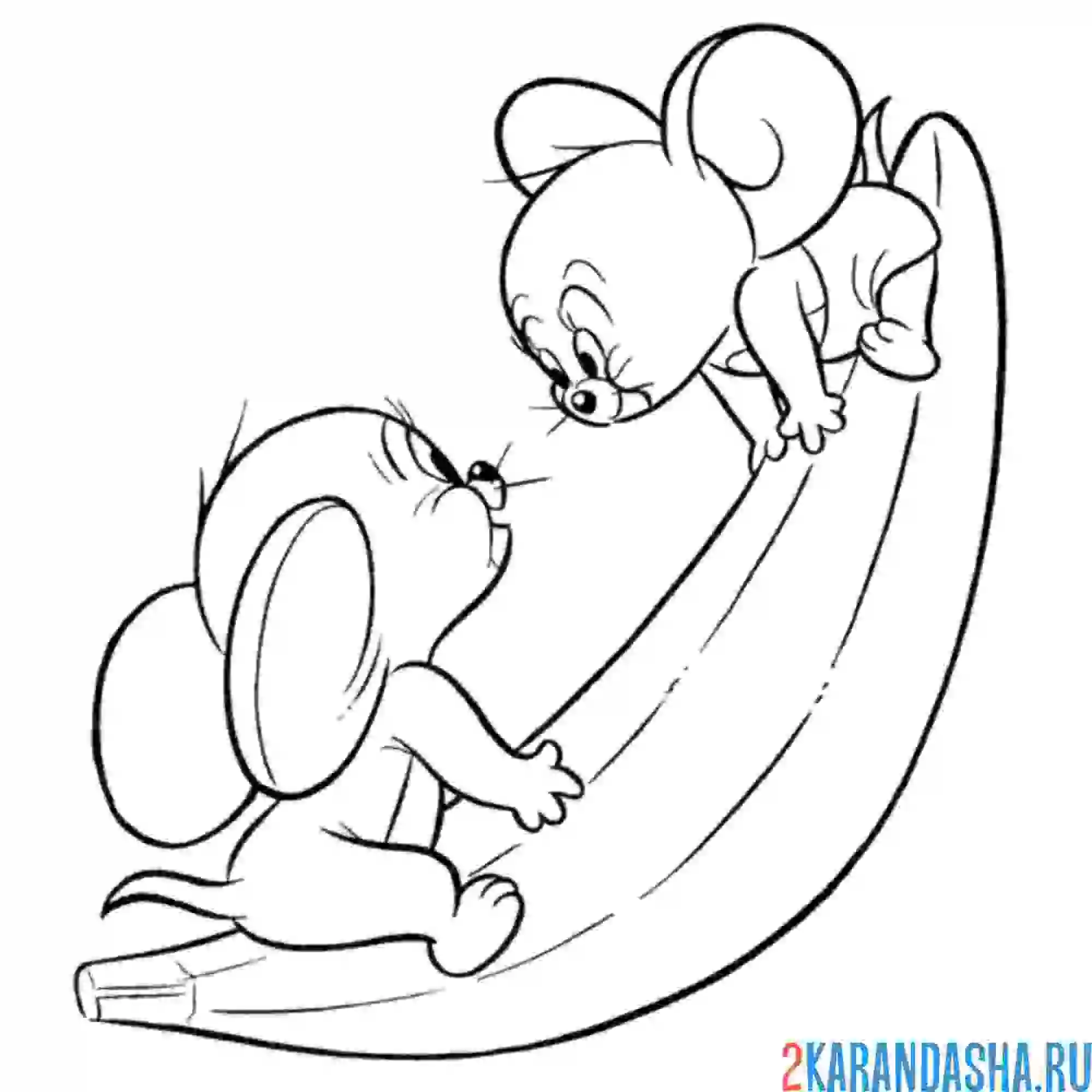 Раскраска джерри и таффи