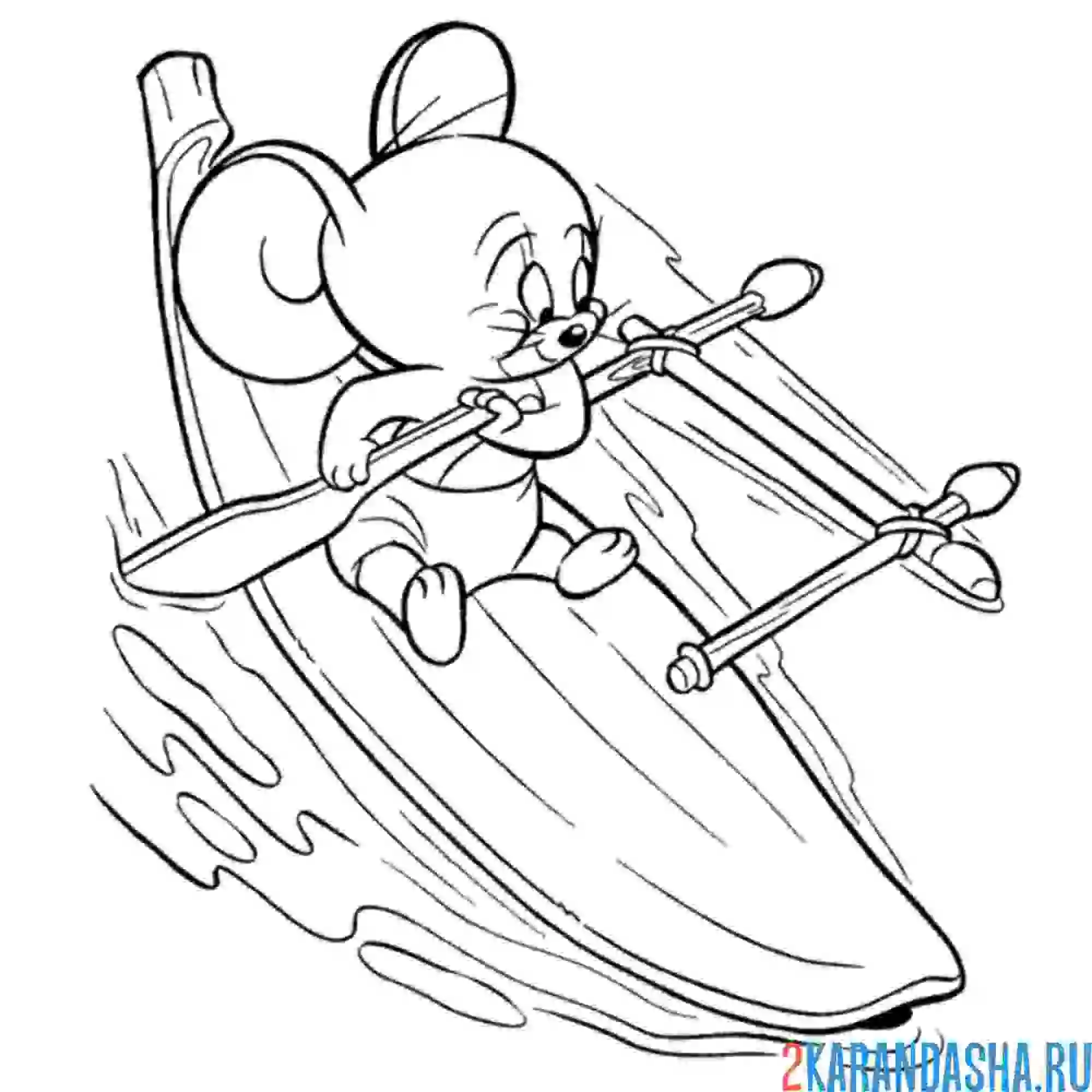 Раскраска джерри гребет