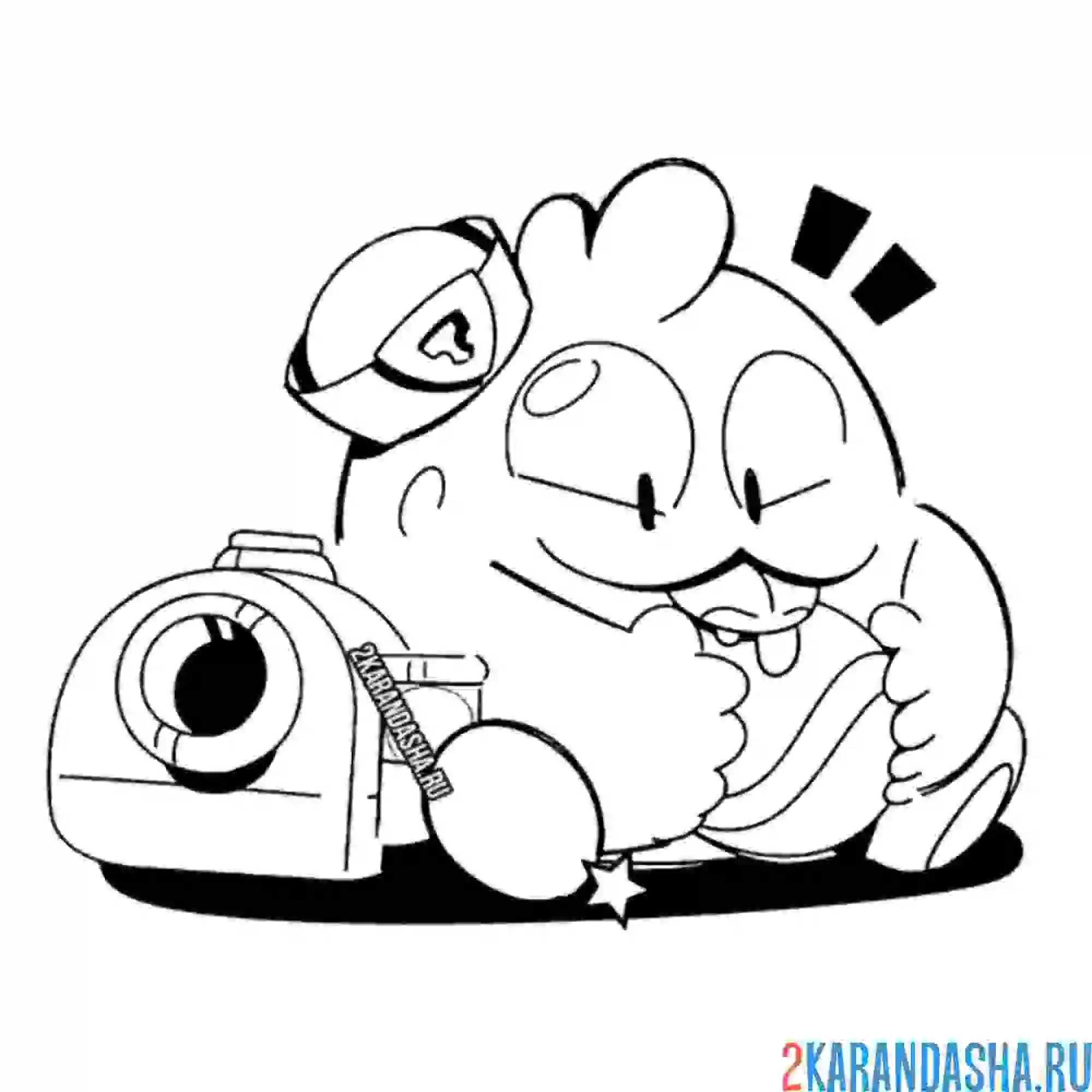 Раскраска скуик из комикса