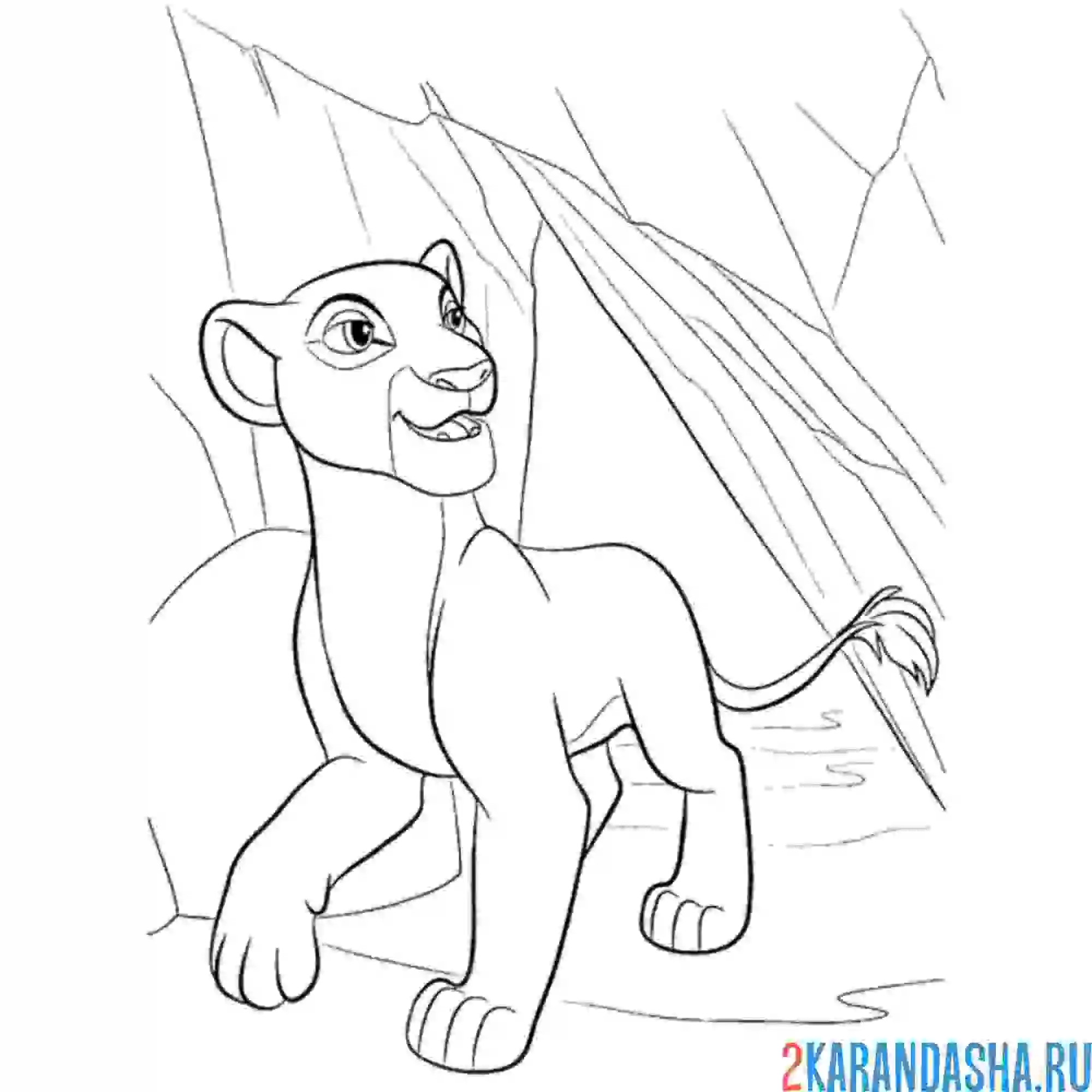 Раскраска сараби король лев