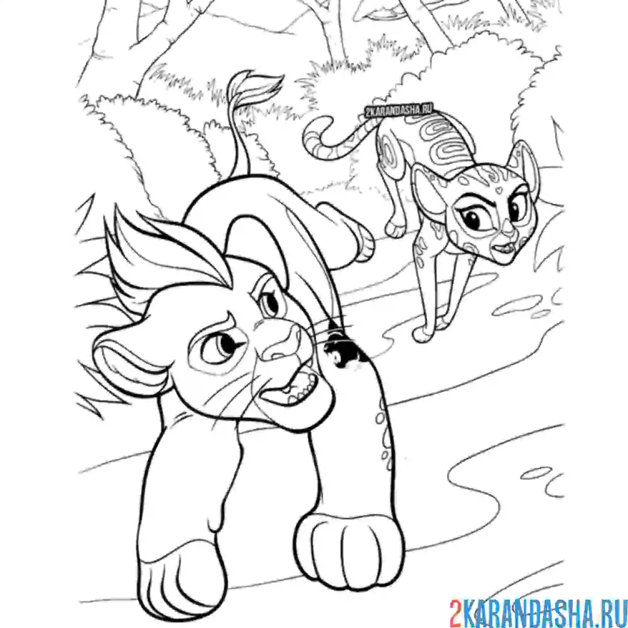 Раскраска хранитель лев симба