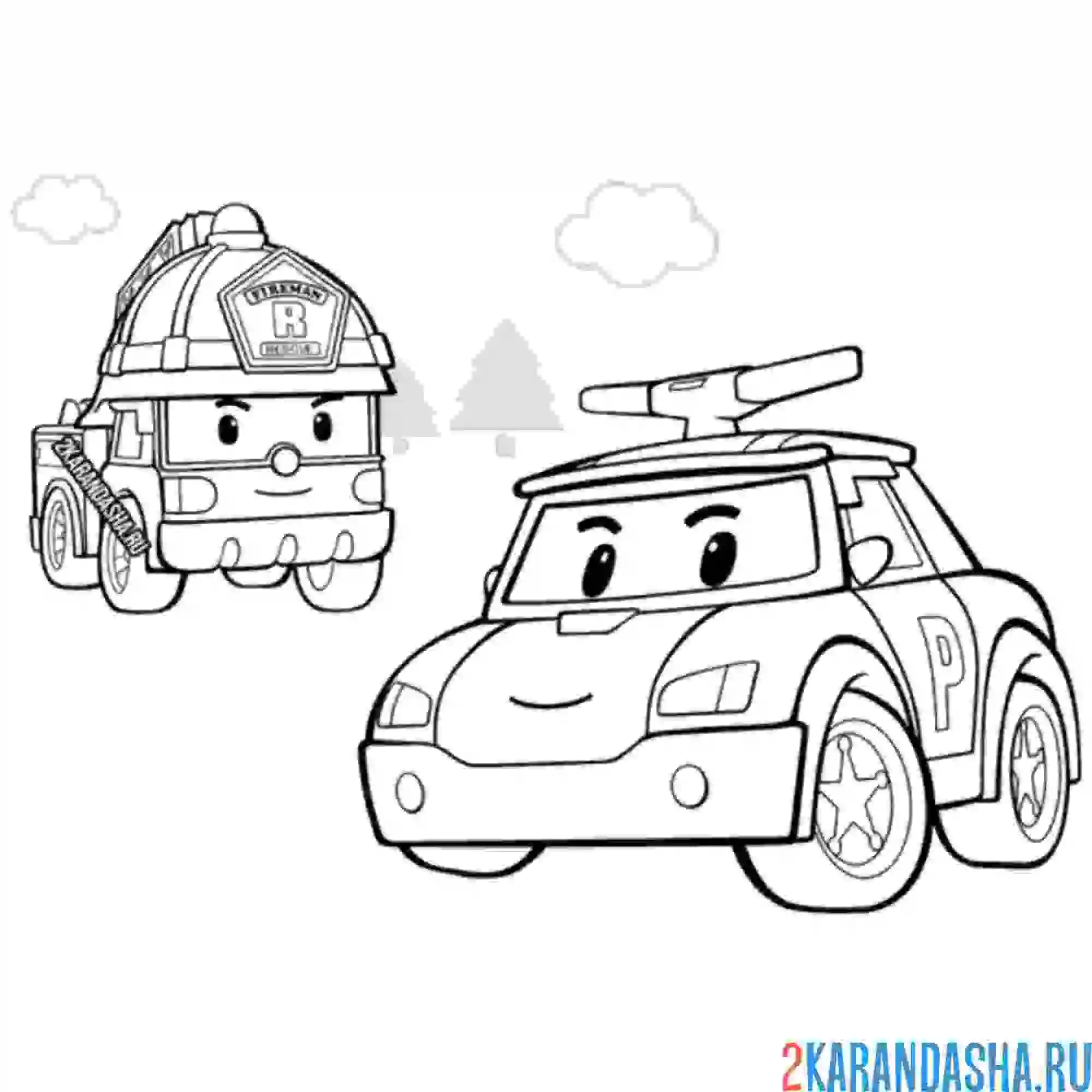 Раскраска поли и рой