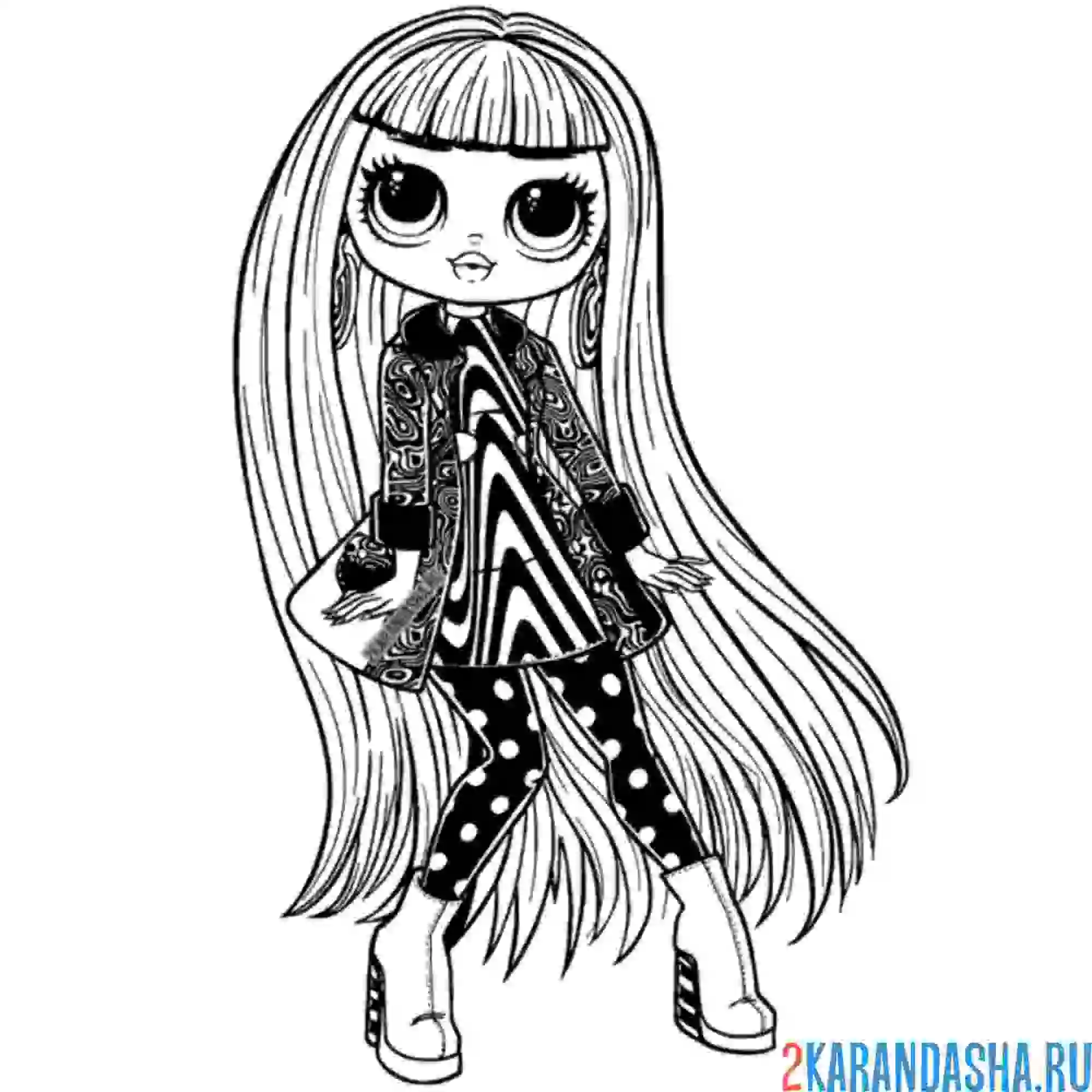 Раскраска лол omg показ мод