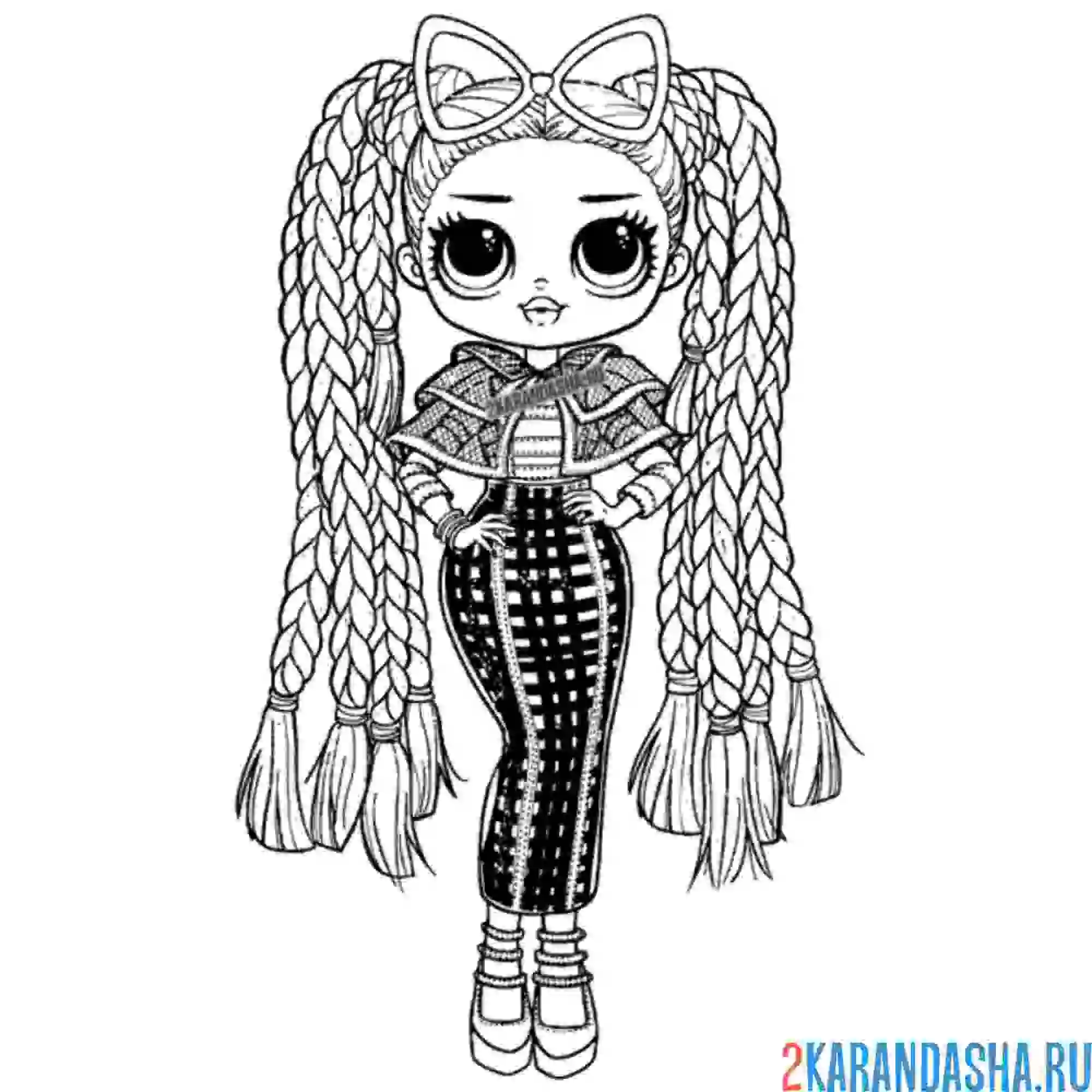 Раскраска лол omg гламурная