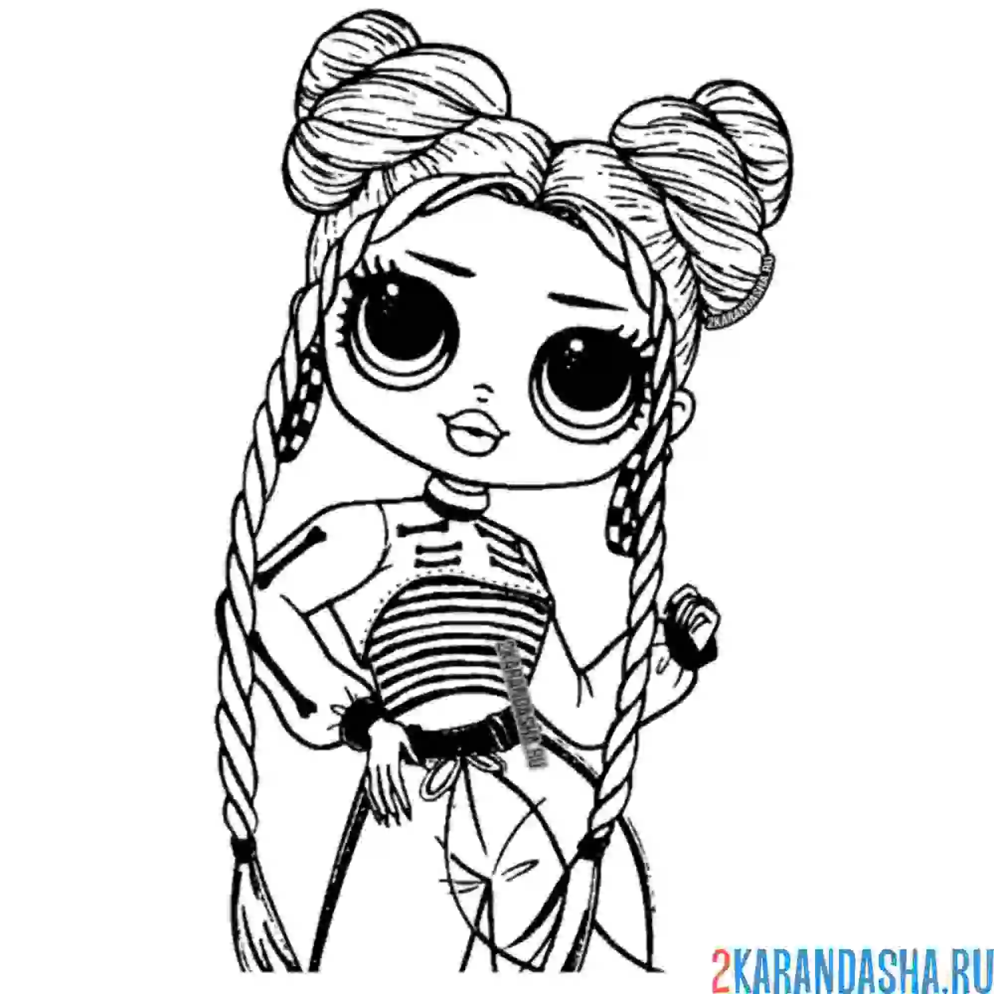 Раскраска лол omg стиль и мода