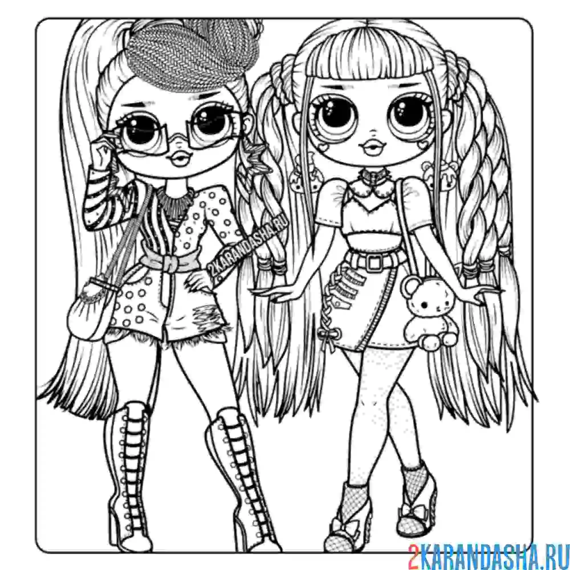 Раскраска лол omg готовятся к показу