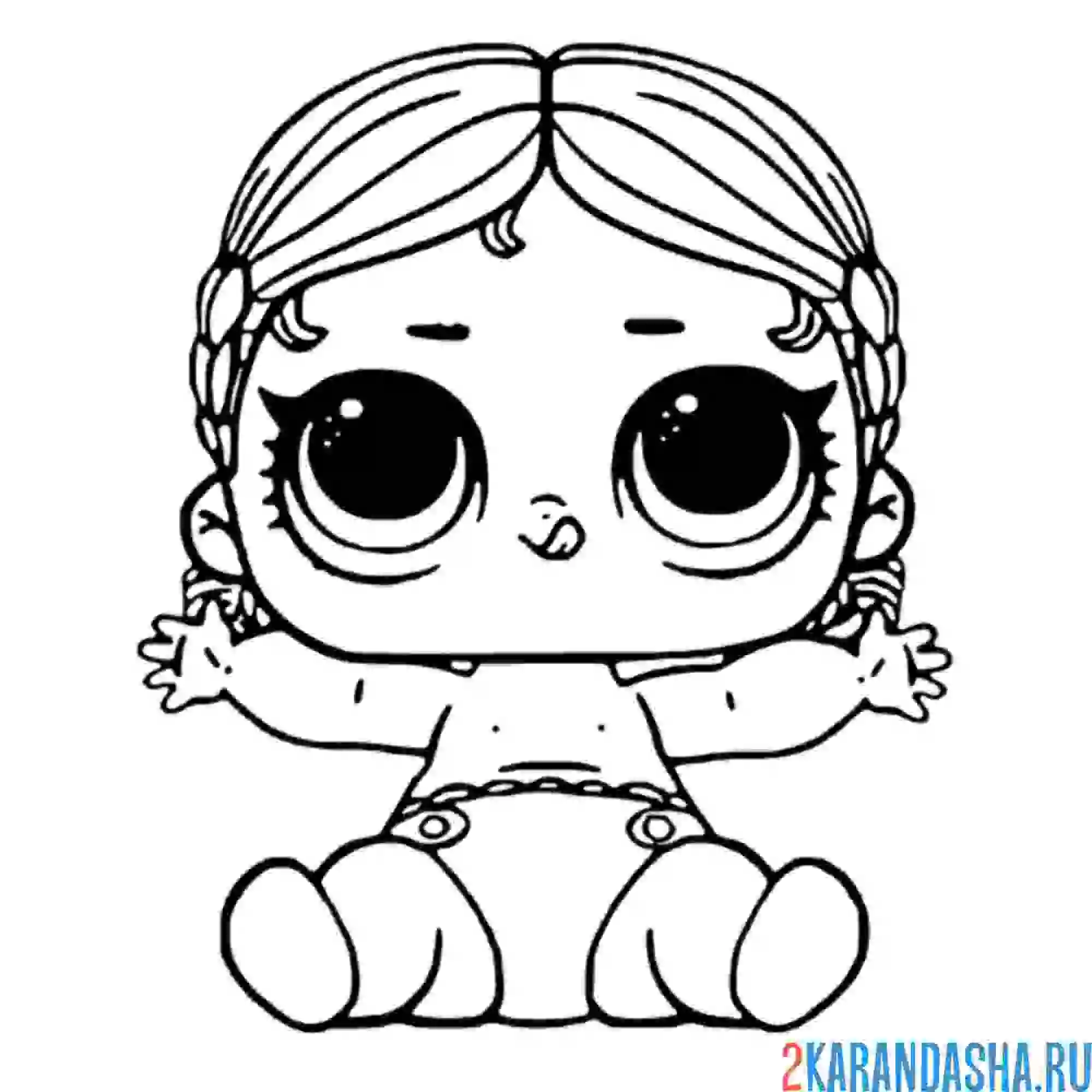 Раскраска лил вакай бабай малышка сестричка