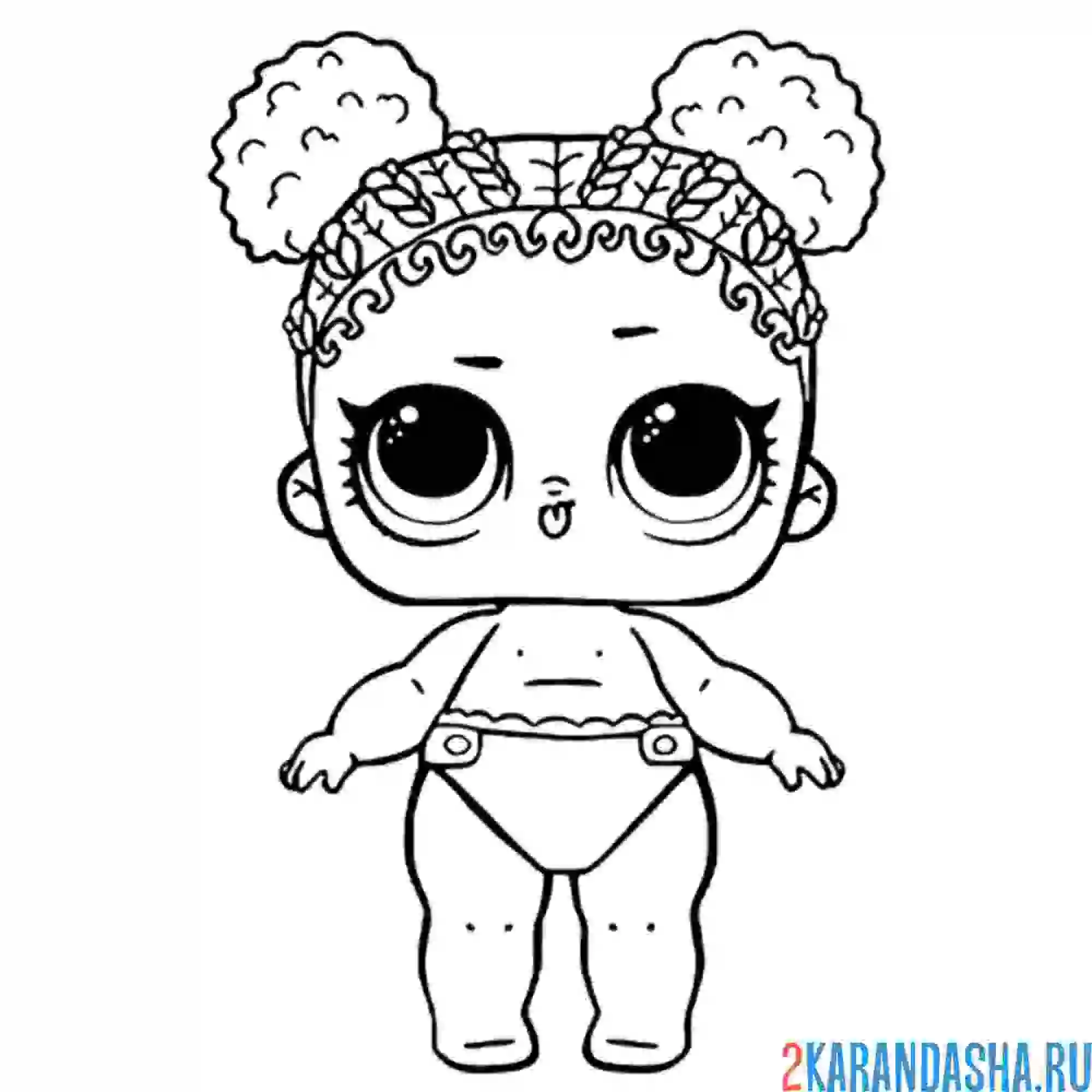 Раскраска лил малышка цветочек