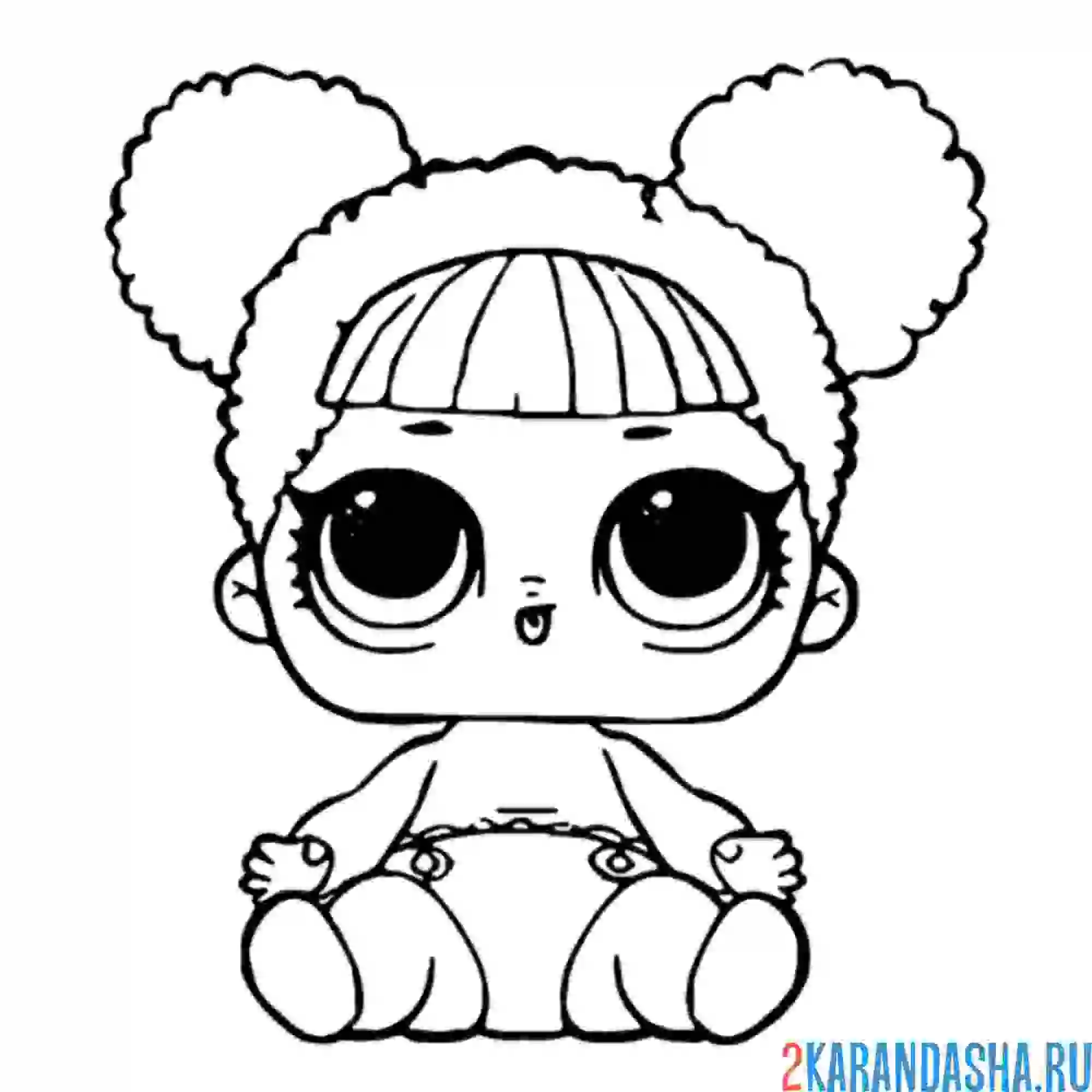 Раскраска лил малышка королева пчел