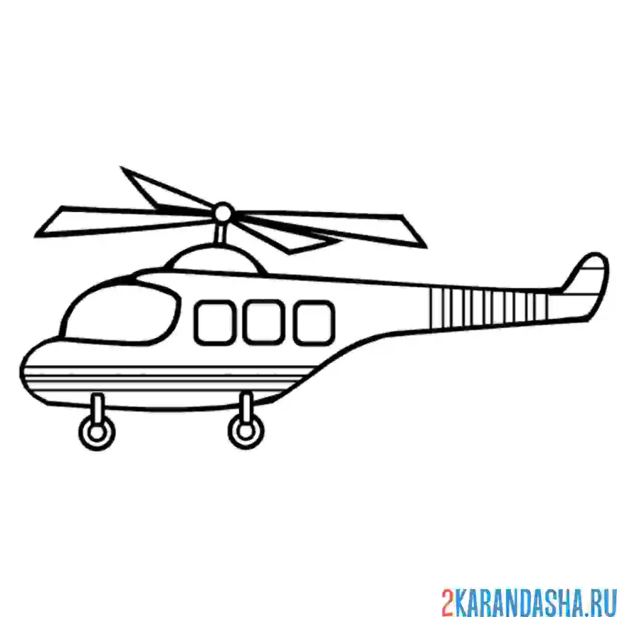 Раскраска вертолет гражданской авиации