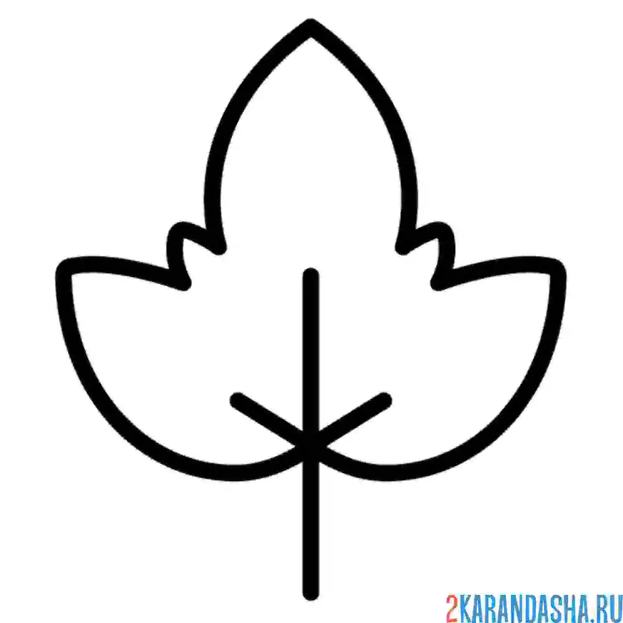 Раскраска листок иконка