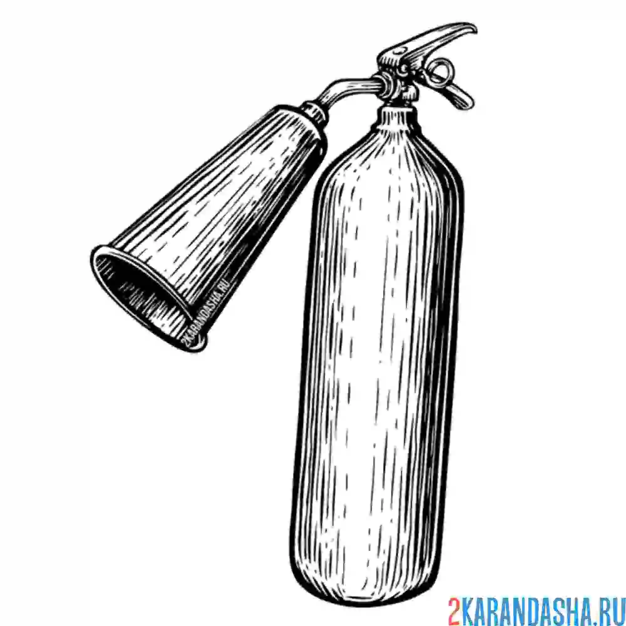 Раскраска огнетушитель для пожарного
