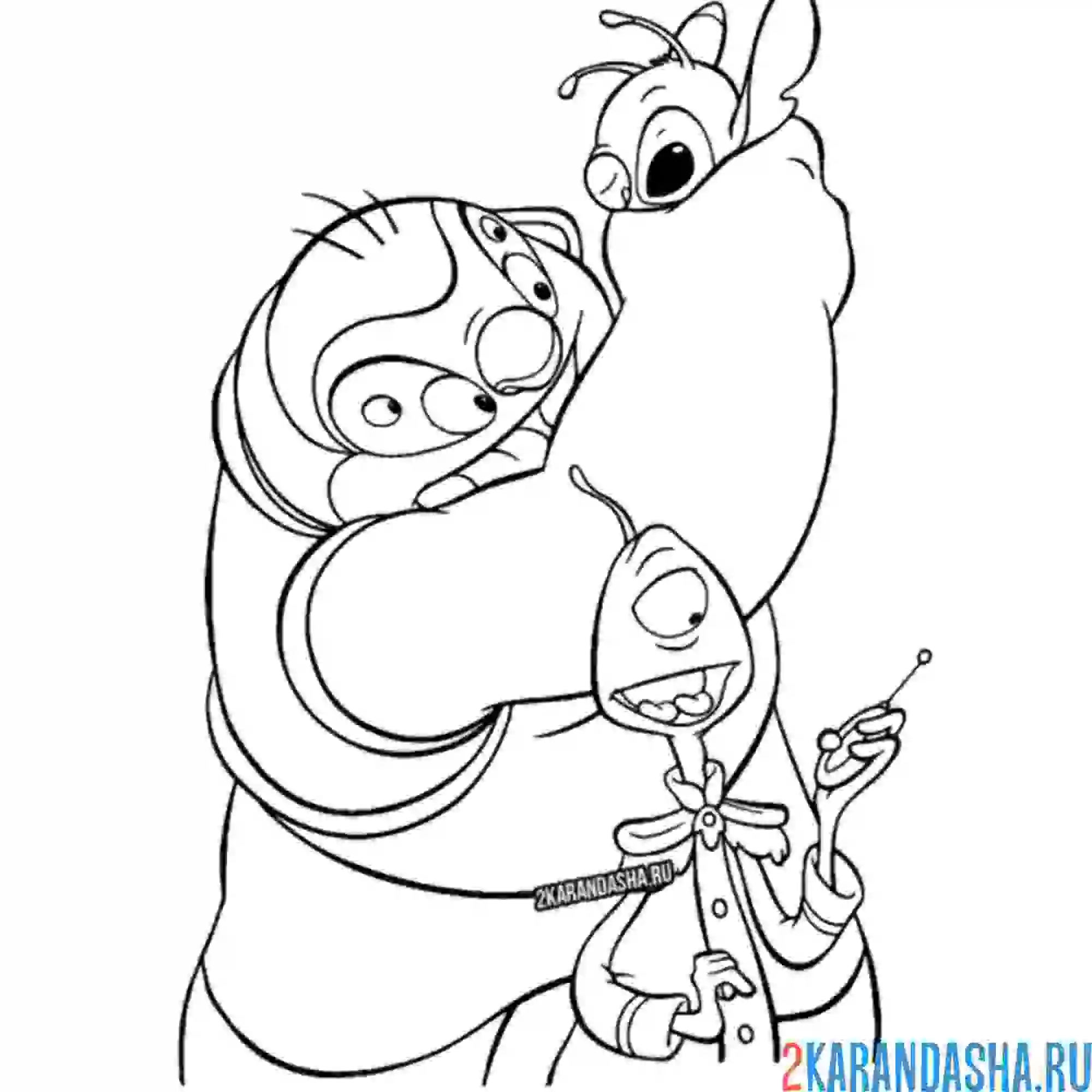 Раскраска джамба и пликли