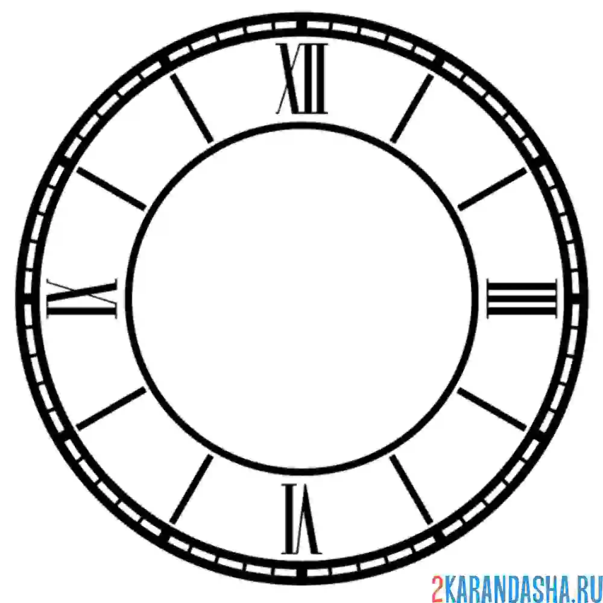 Раскраска сложные часы
