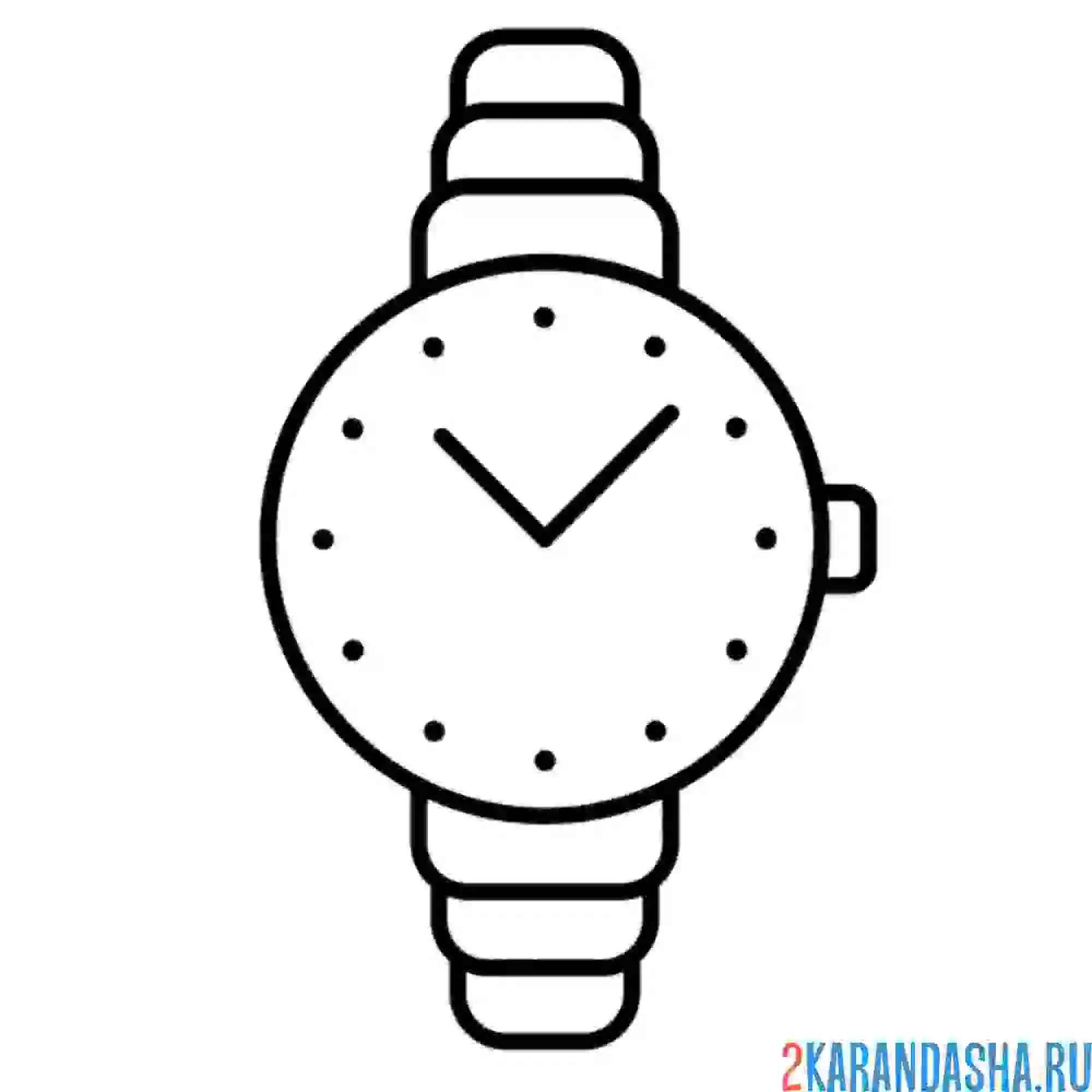 Раскраска часы наручные