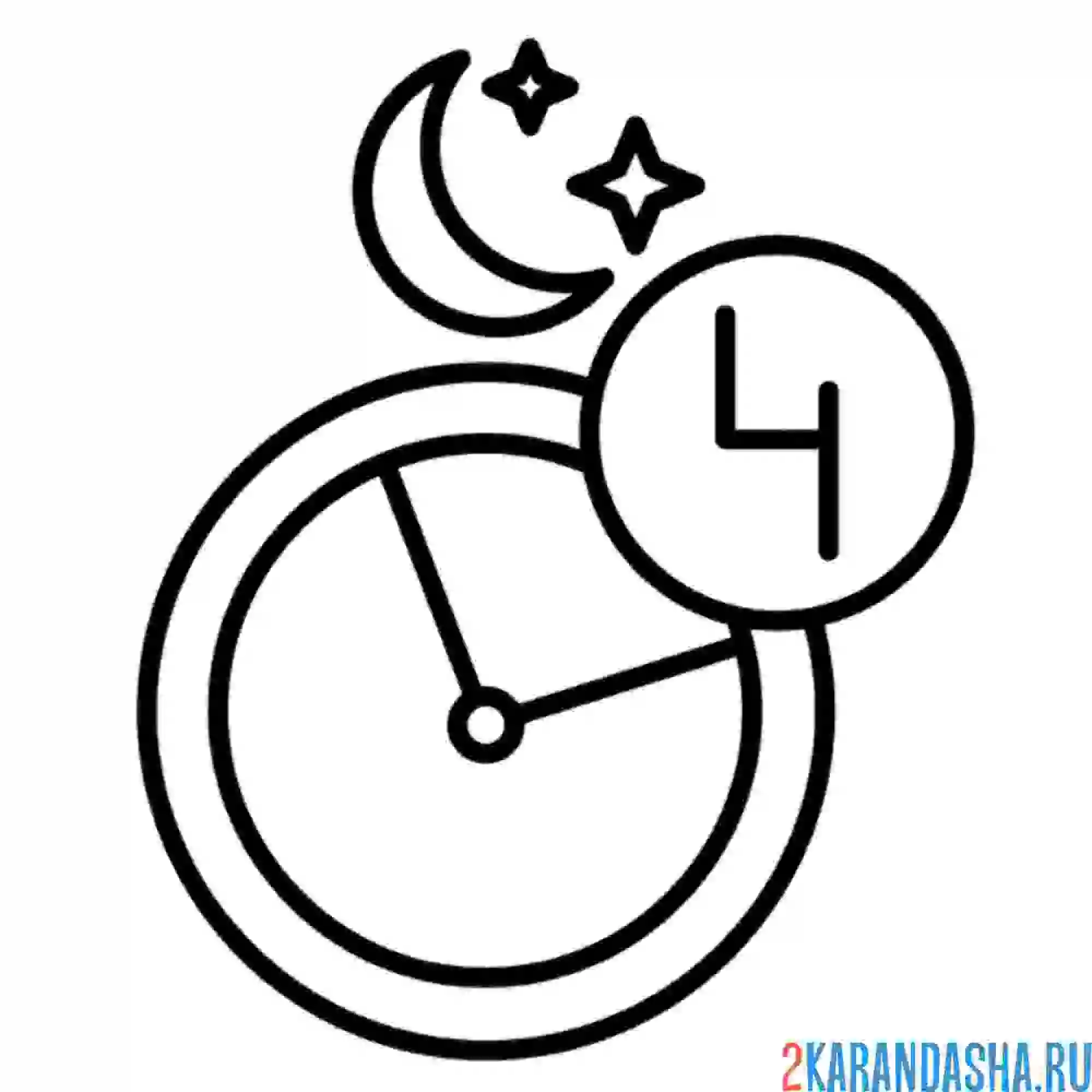 Раскраска время для сна