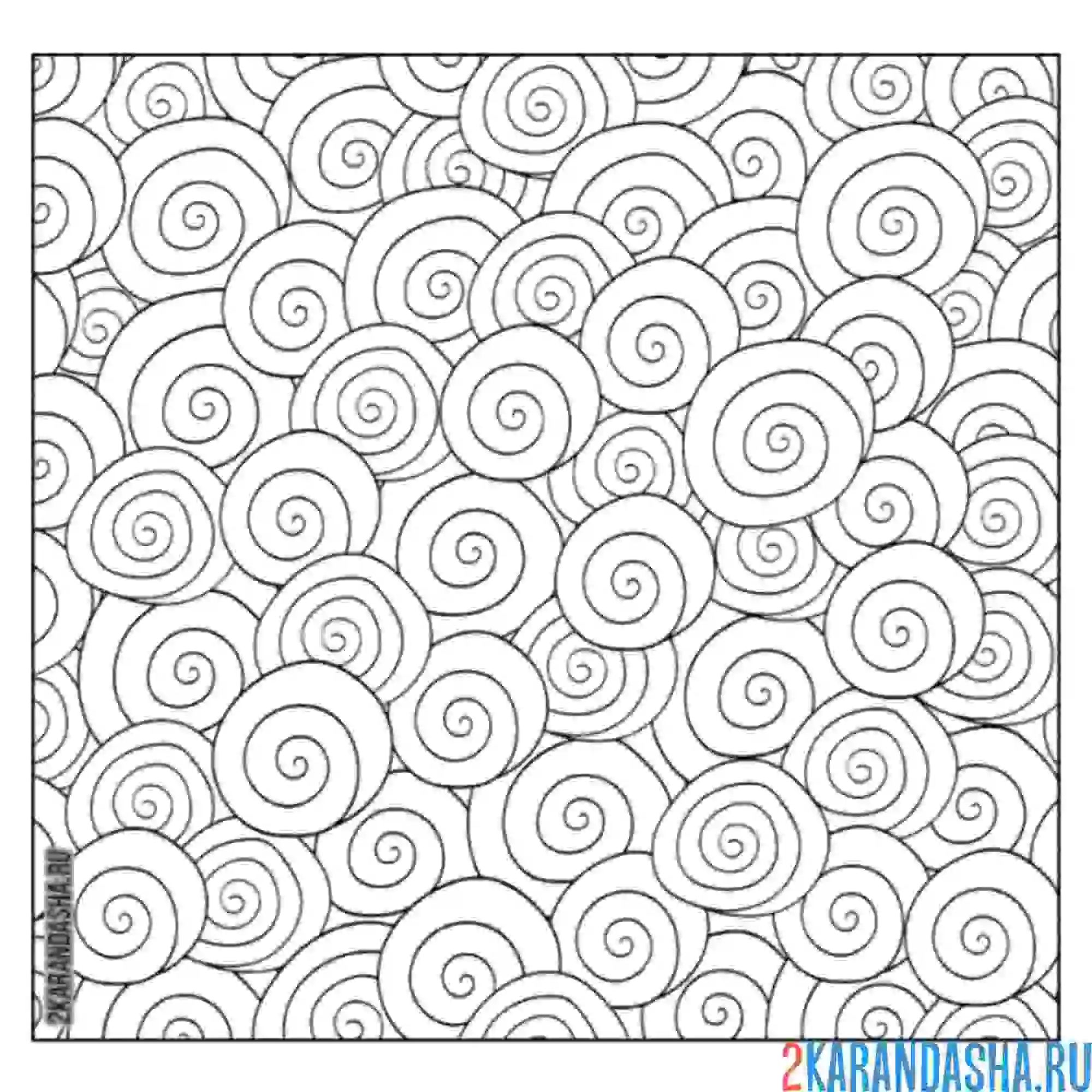 Раскраска узоры завитки