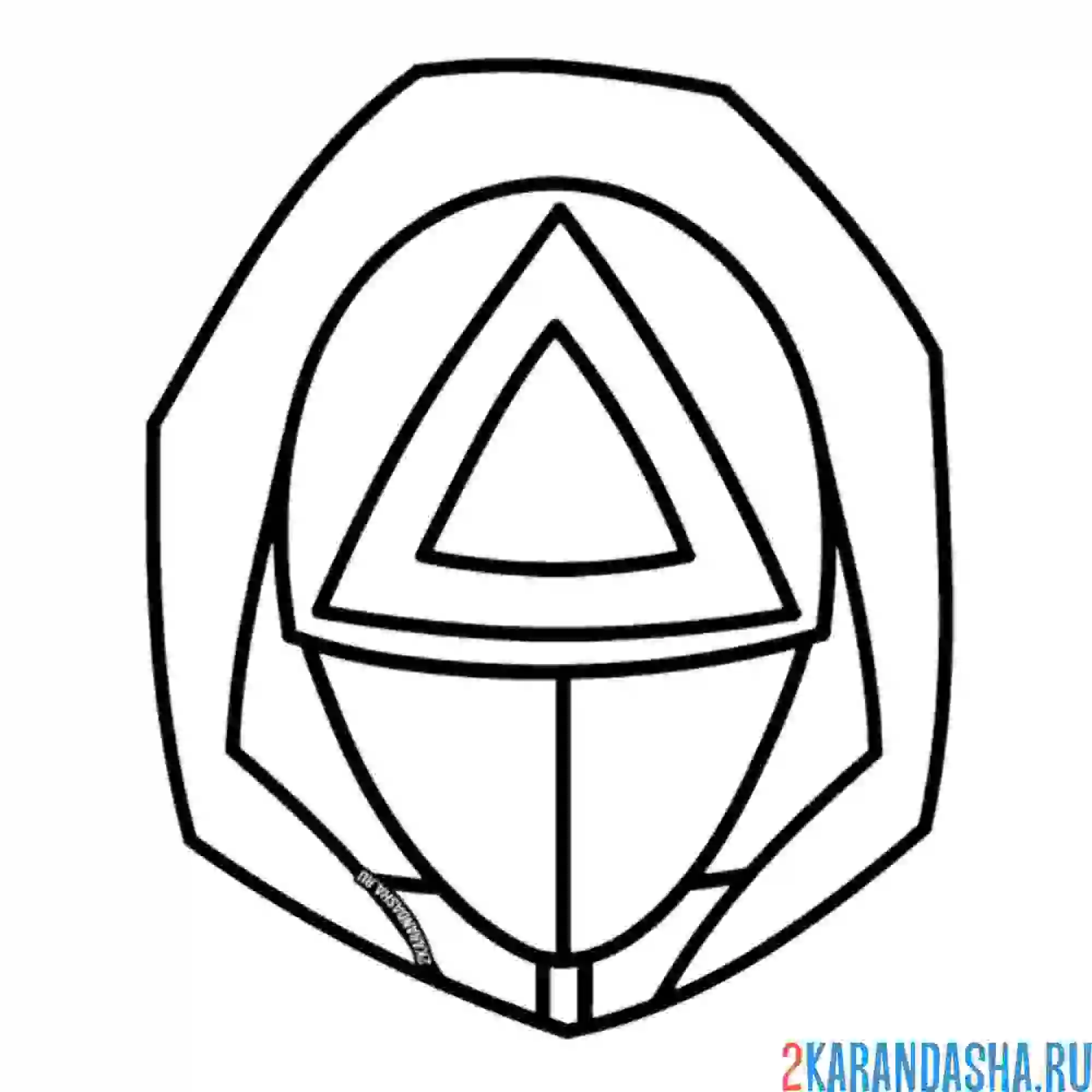Раскраска охранник треугольник